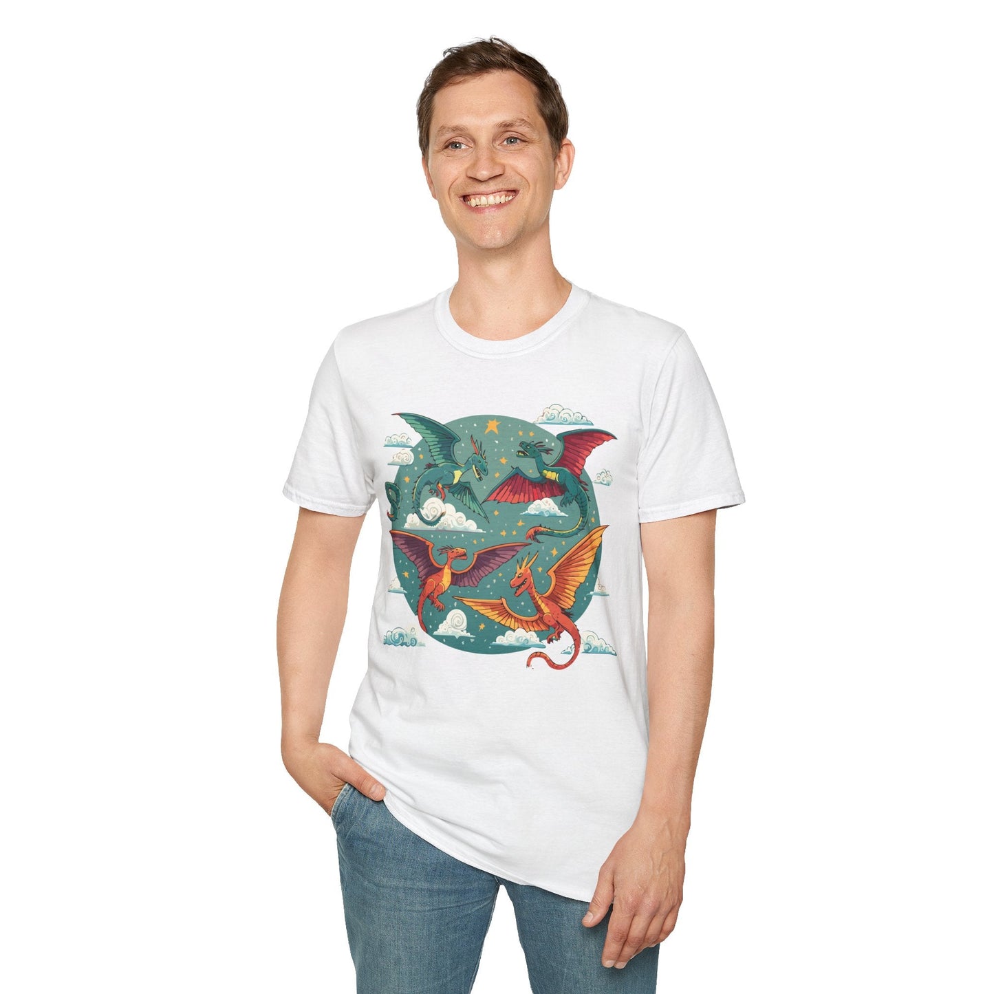 Dragon Graphic Unisex 100 Cotton Tee with Animal Artwork Design 15