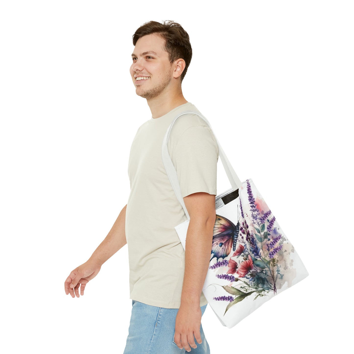 Canvas Bag with Butterfly Prints