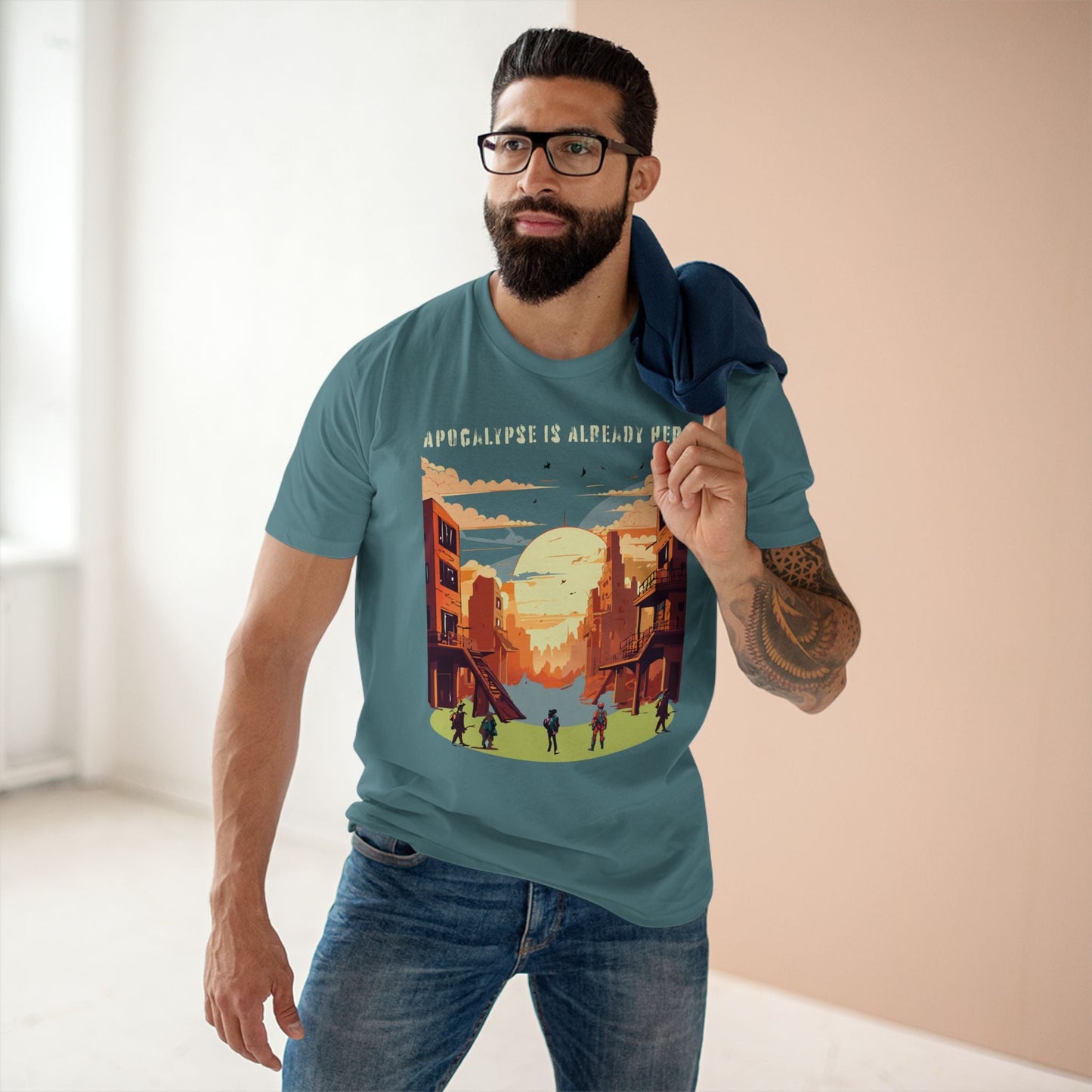 Cataclysm Doomsday Shirt Unisex Premium Cotton Tee Original Art Design Retro2Nova