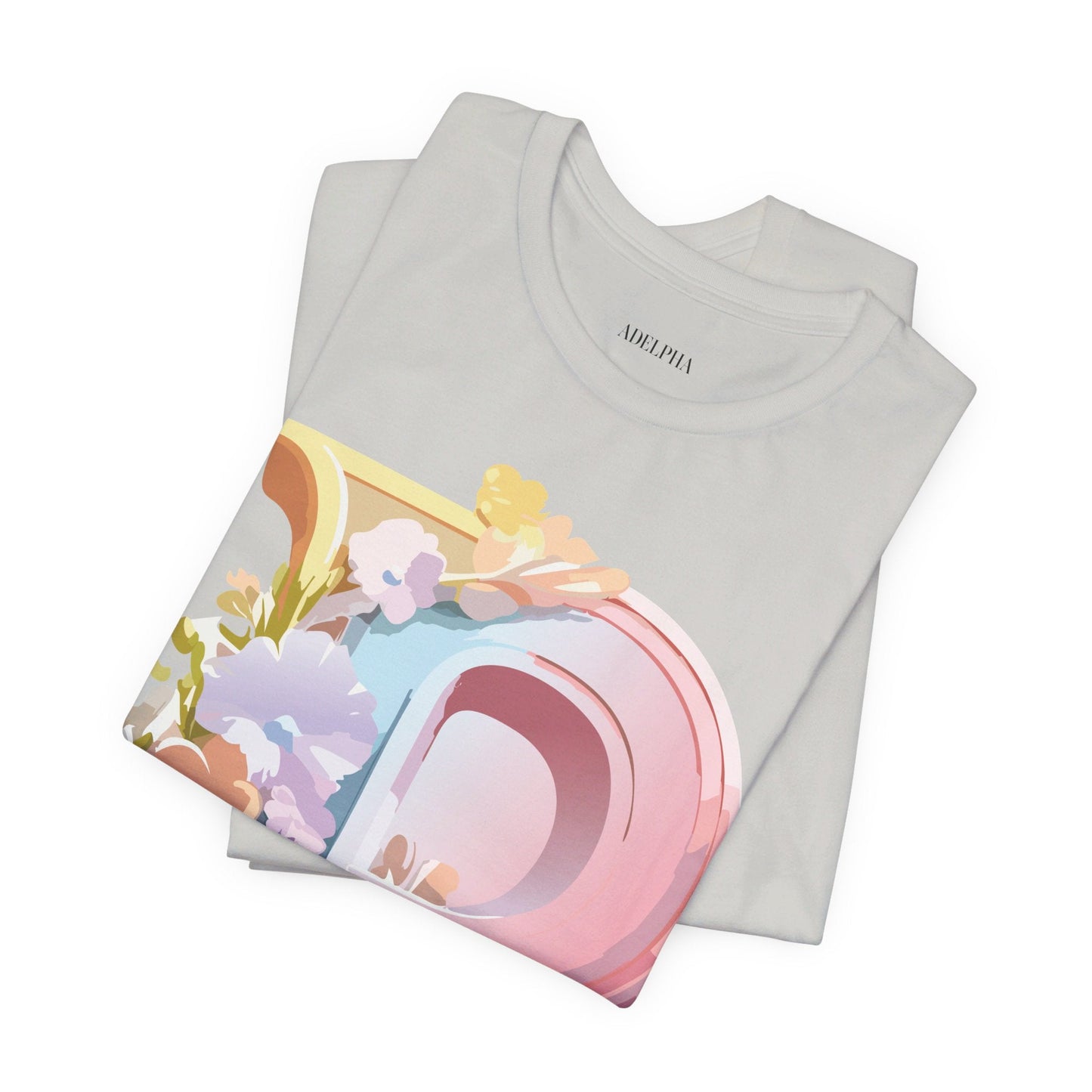 Adelpha Letter P Graphic Tee Unisex Vintage Inspired Art Design Jersey Short Sleeve Shirt