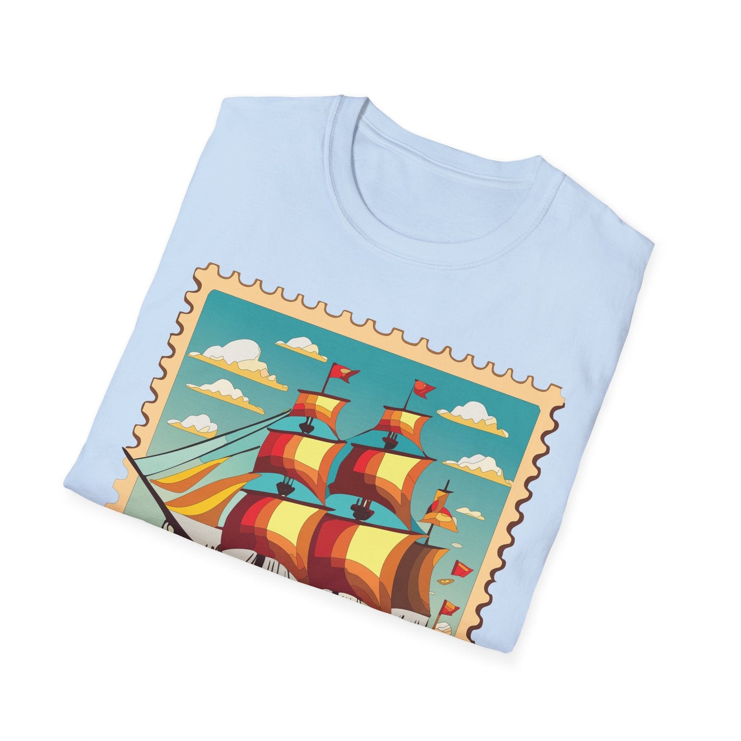 Unisex Softstyle Short Sleeve T Shirt Gildan 64000 Ring Spun Cotton Vessel Ship Frigate Tee