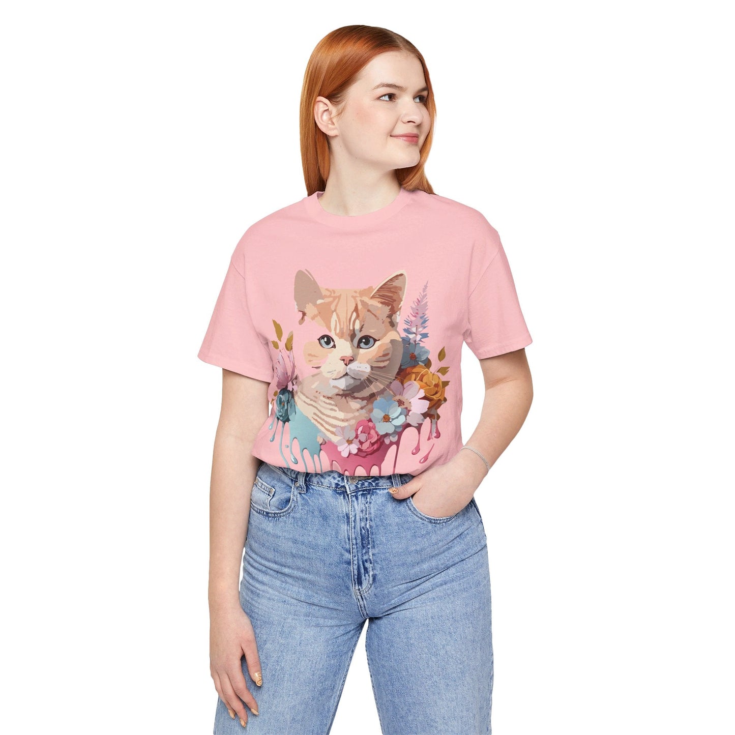 Cat Shirt Graphic Tee Unisex Vintage Inspired Adelpha Art Design