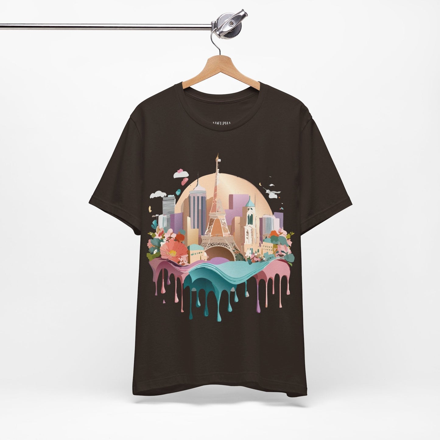 Adelpha Paris Graphic Tee Unisex Short Sleeve Shirt With Vintage Art Design Apparel