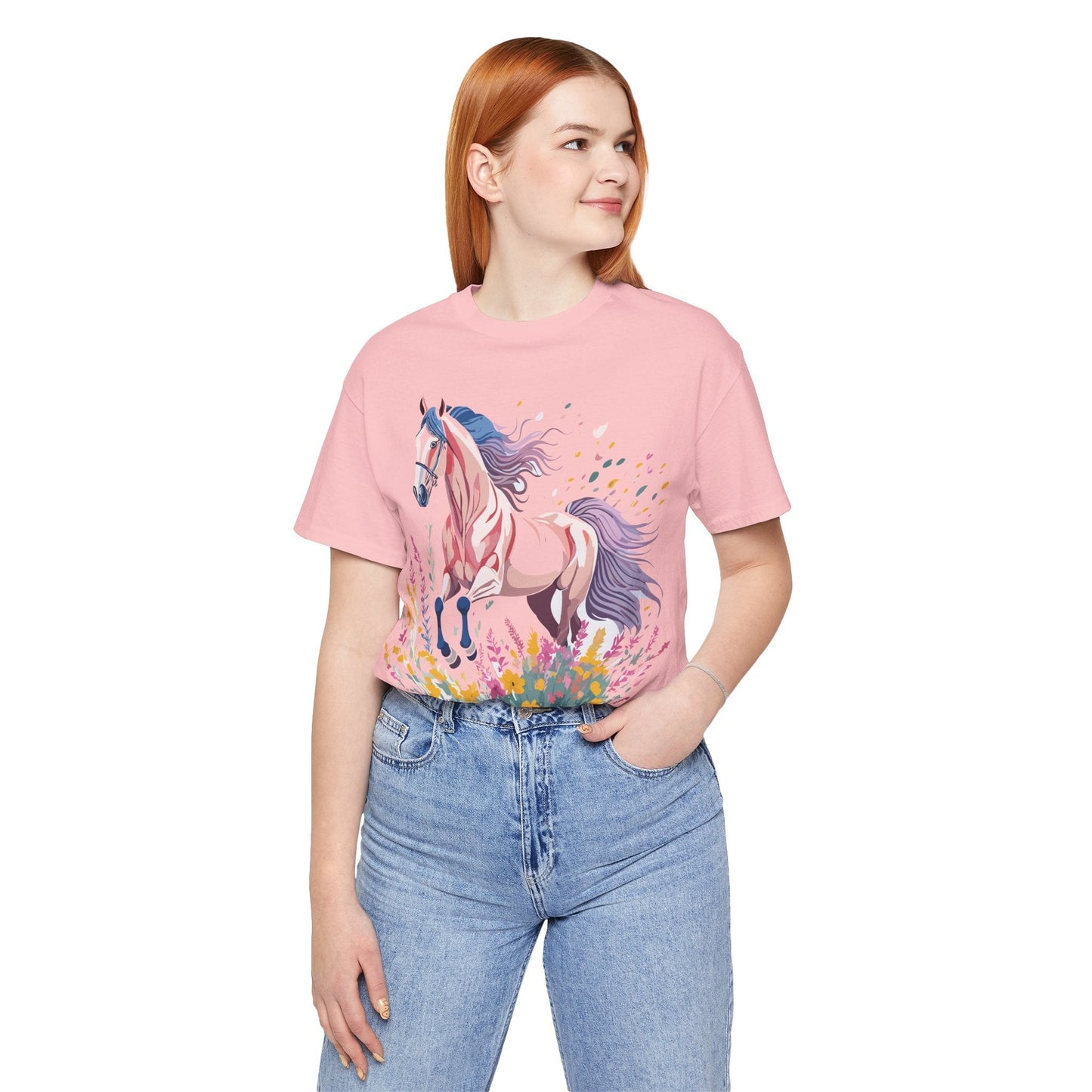 Horse Graphic Unisex 100 Cotton Vintage Animal Art T-Shirt 7
