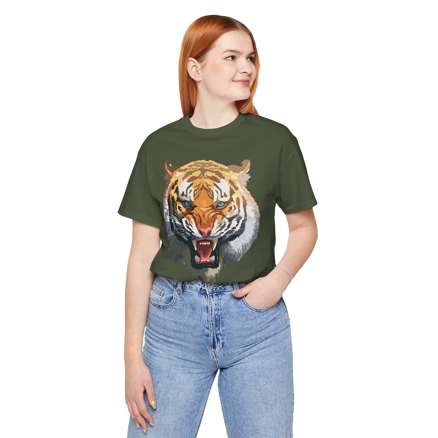 Tiger Shirt, Animal Shirt, T-Shirt with Tiger, Art Design Tee, Wild Animals Tees, Safari T-Shirt, Graphic Design Tee 15
