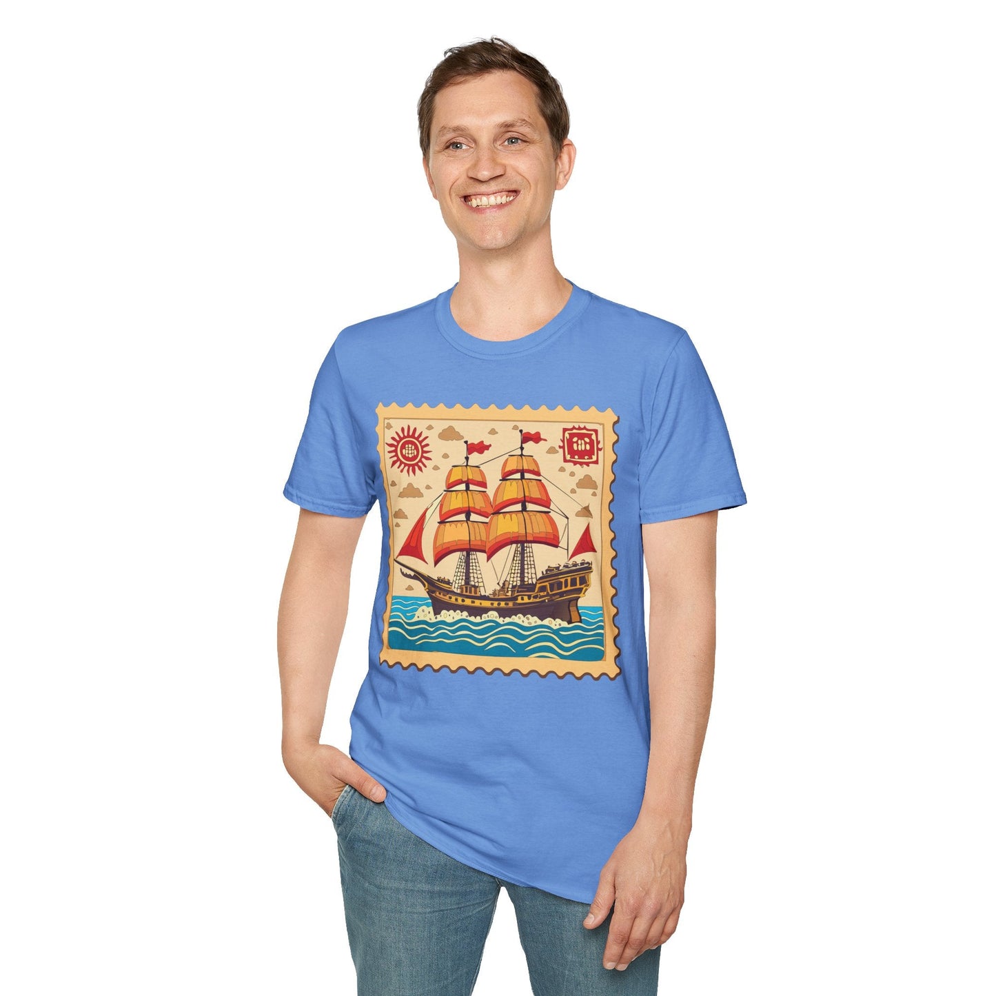 Ship T Shirts Frigate Vessel Tee Unisex Softstyle Gildan 64000 100 Percent Ring Spun Cotton