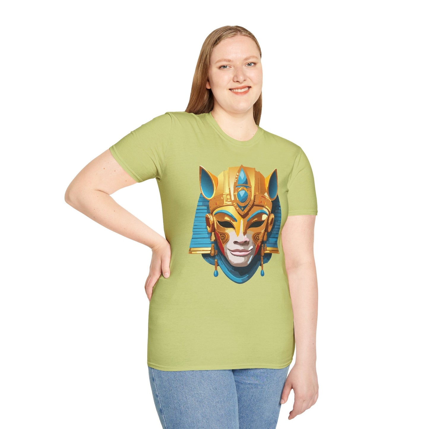 Mask Tee Shirt Unisex Gildan SoftStyle 64000 Cotton T Shirt Masquerade Design Art Graphic