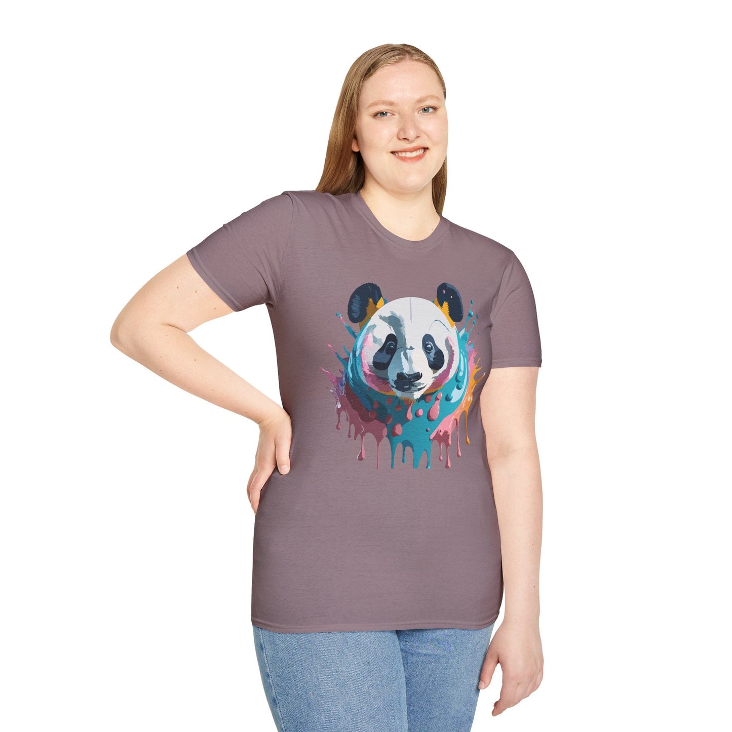 Panda Shirt Unisex T Shirt Gildan Softstyle 64000 Panda Graphic Animal Tee 100 Percent Cotton