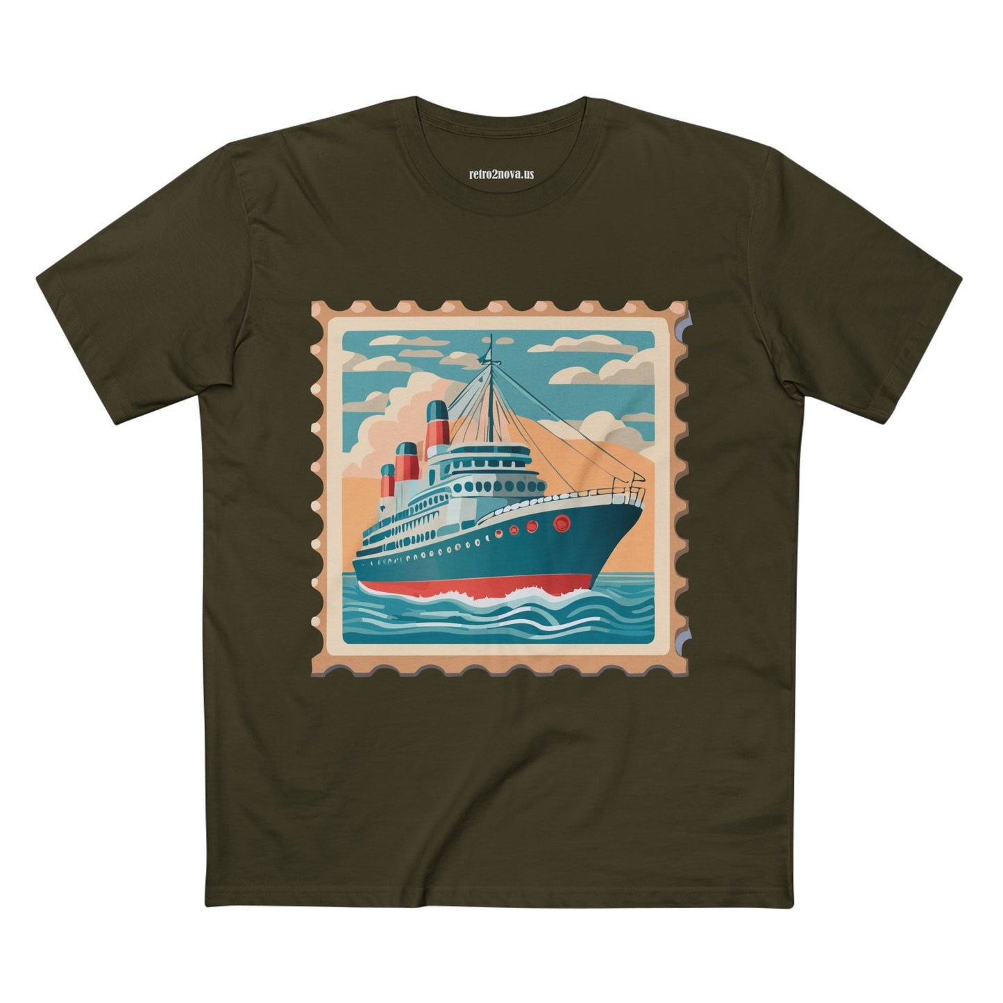 Stamp Shirt Postage Stamp Tee PS43 Unisex Premium Cotton Art Tee Retro2Nova Classic Art Collection