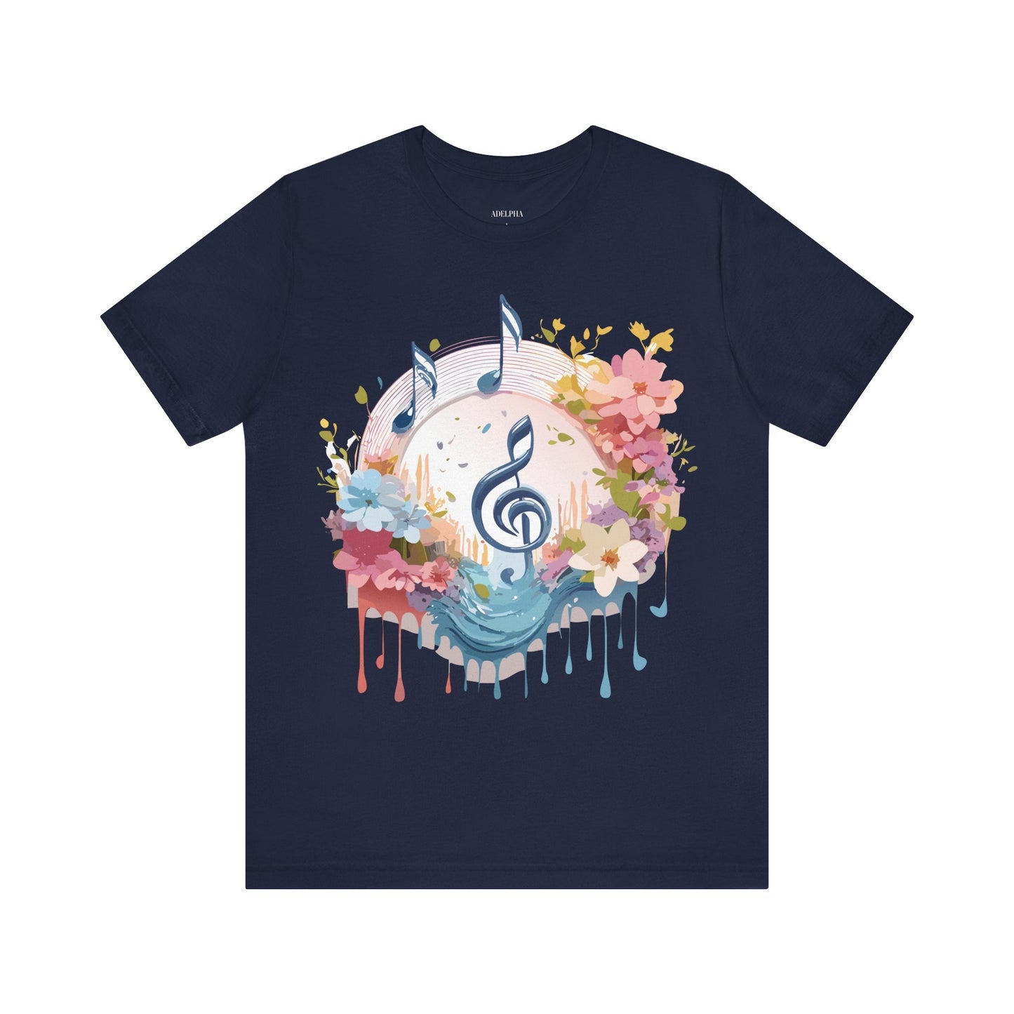 Adelpha Graphic Music T Shirt Unisex Jersey Short Sleeve Tee With Vintage Artwork