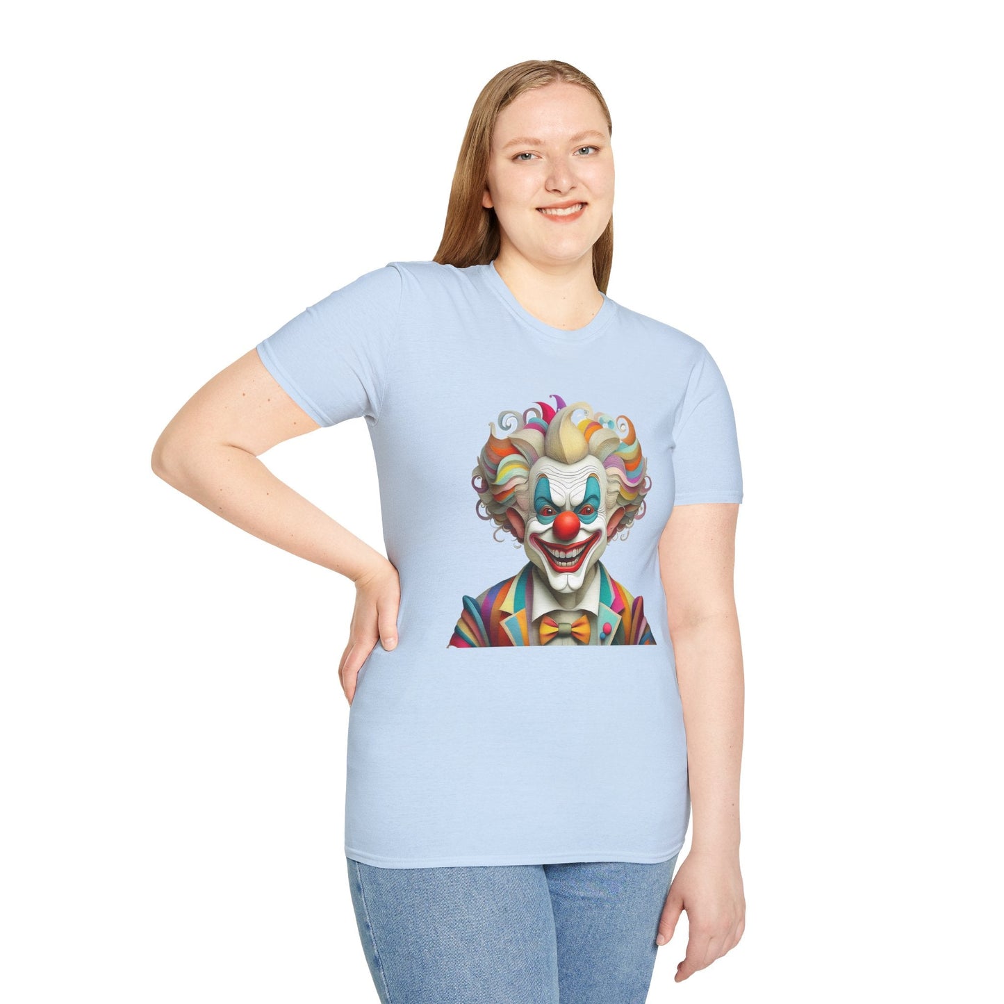 Clown Shirt Unisex T Shirt With Funny Man Circus Motif And Scary Man Design Graphic Print