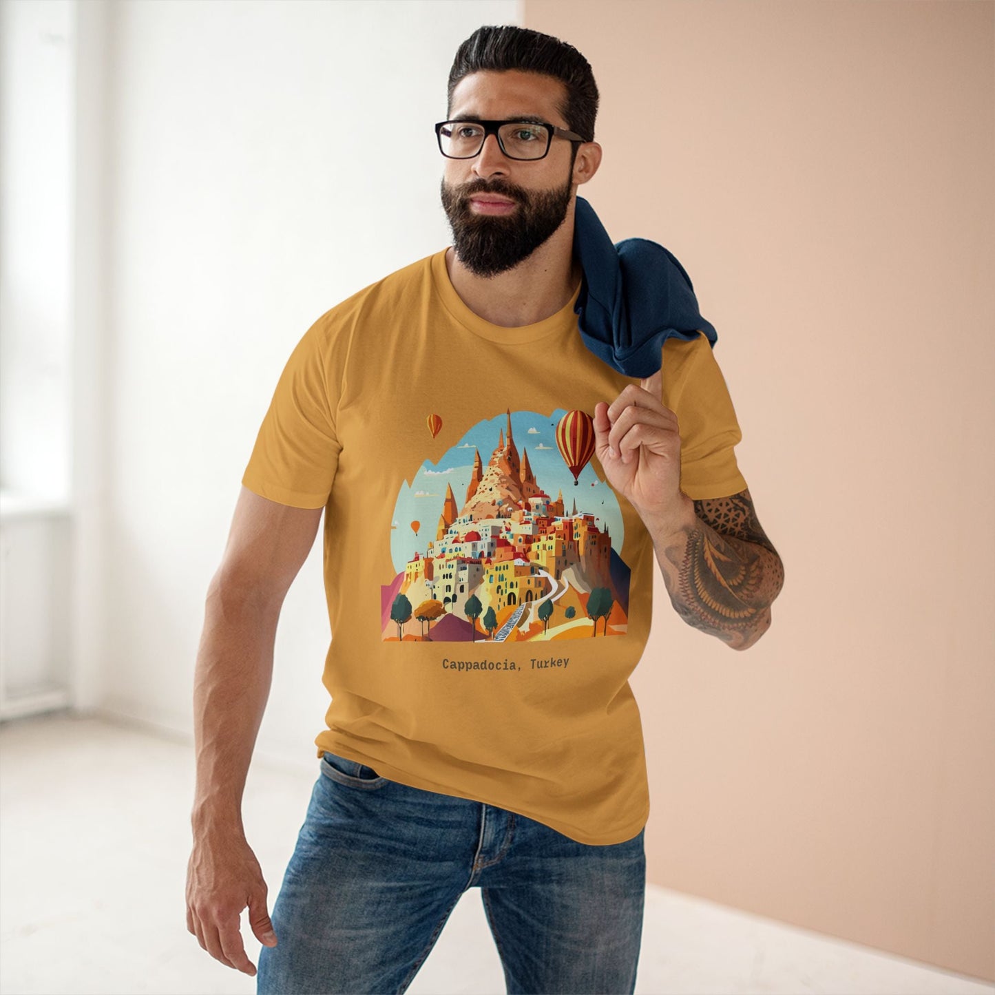 Travel Shirt Cappadocia Shirt Tourist Shirt Unisex Premium Cotton Tee Original Art Design Retro2Nova