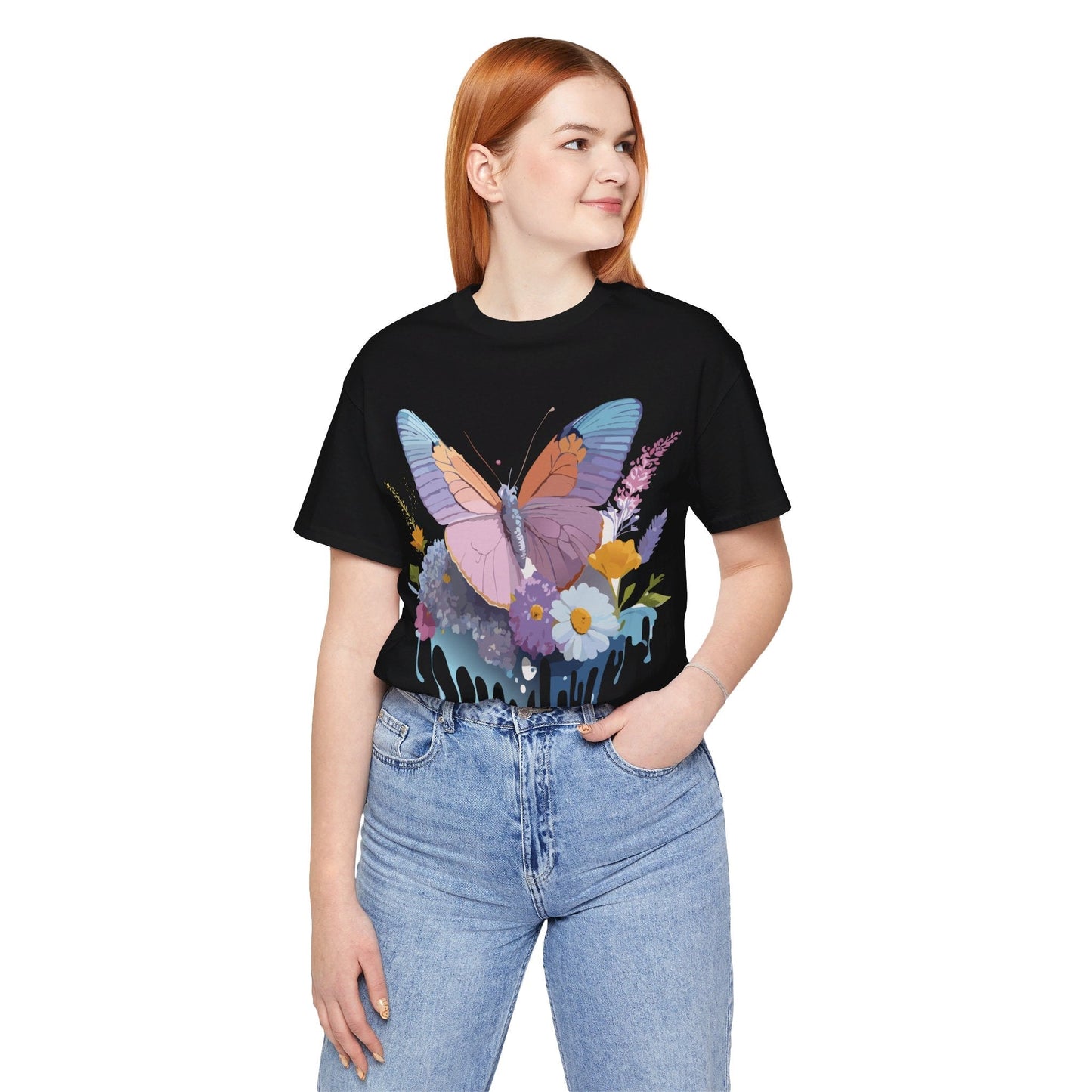 Butterfly Graphic Tee Unisex Short Sleeve Vintage Inspired Art Adelpha