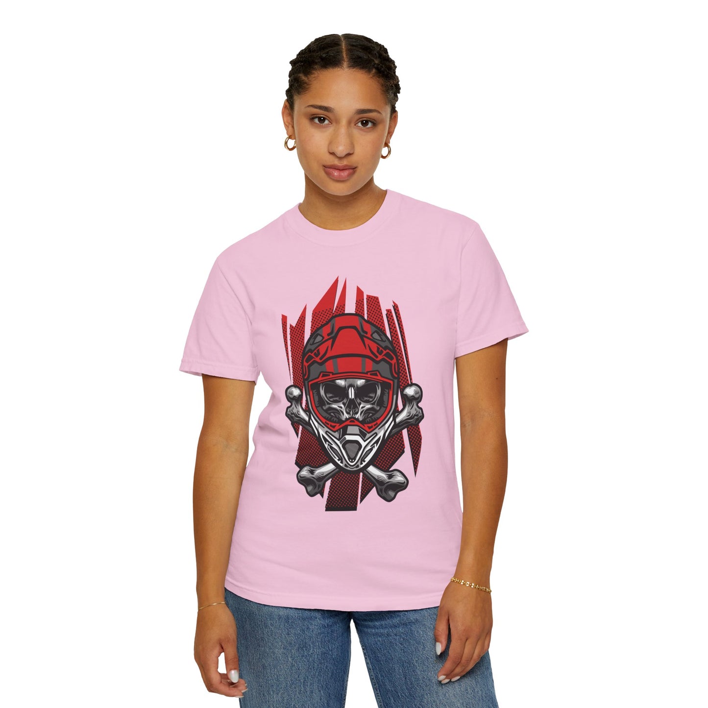 Unisex Cotton Tee Shirt with Skull