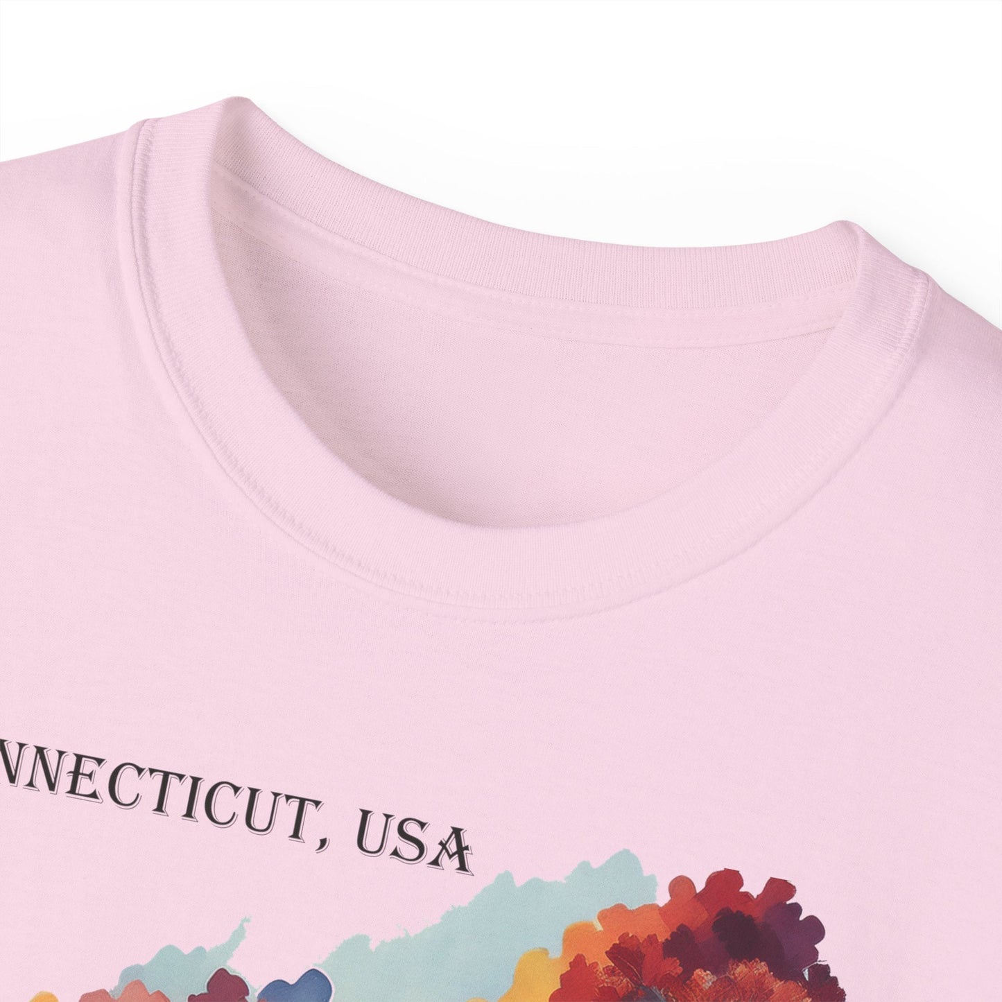 Connecticut Graphic Unisex Cotton T‑Shirt 1