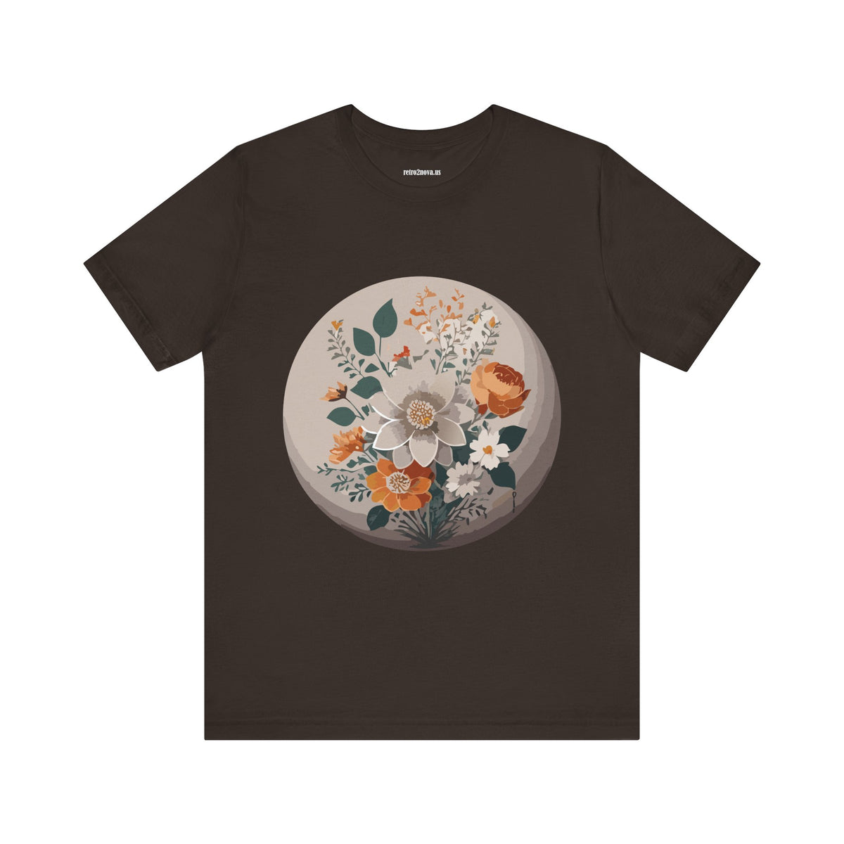 Floral Graphic Unisex Cotton Bella+Canvas Tee with Flowers Design ab11