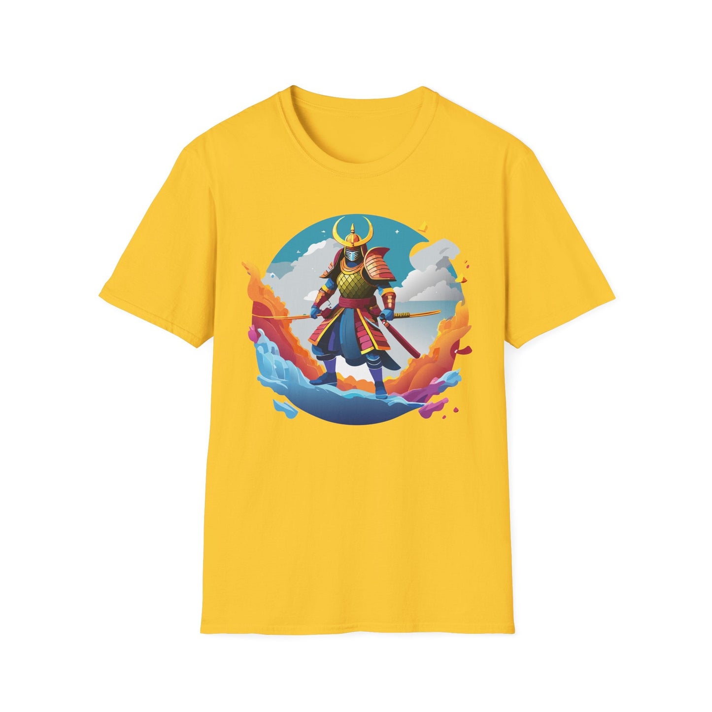 Samurai Shirt Unisex Gildan Softstyle 64000 Tee 100 Percent Ring Spun Cotton Lightweight