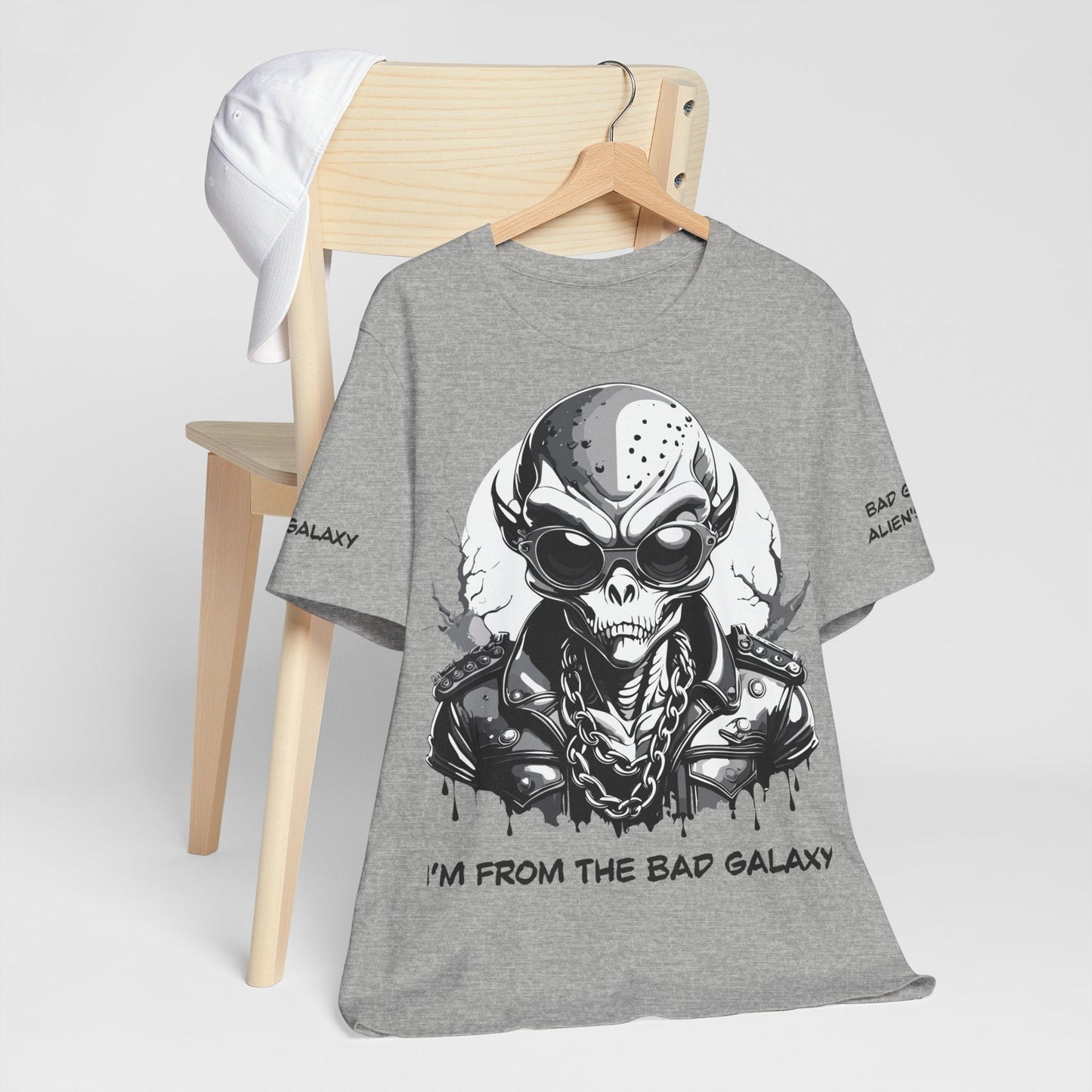 Tee Shirt With Alien From Bad Galaxy Made To Order One Hundred Percent Cotton Eco Inks Free Shipping