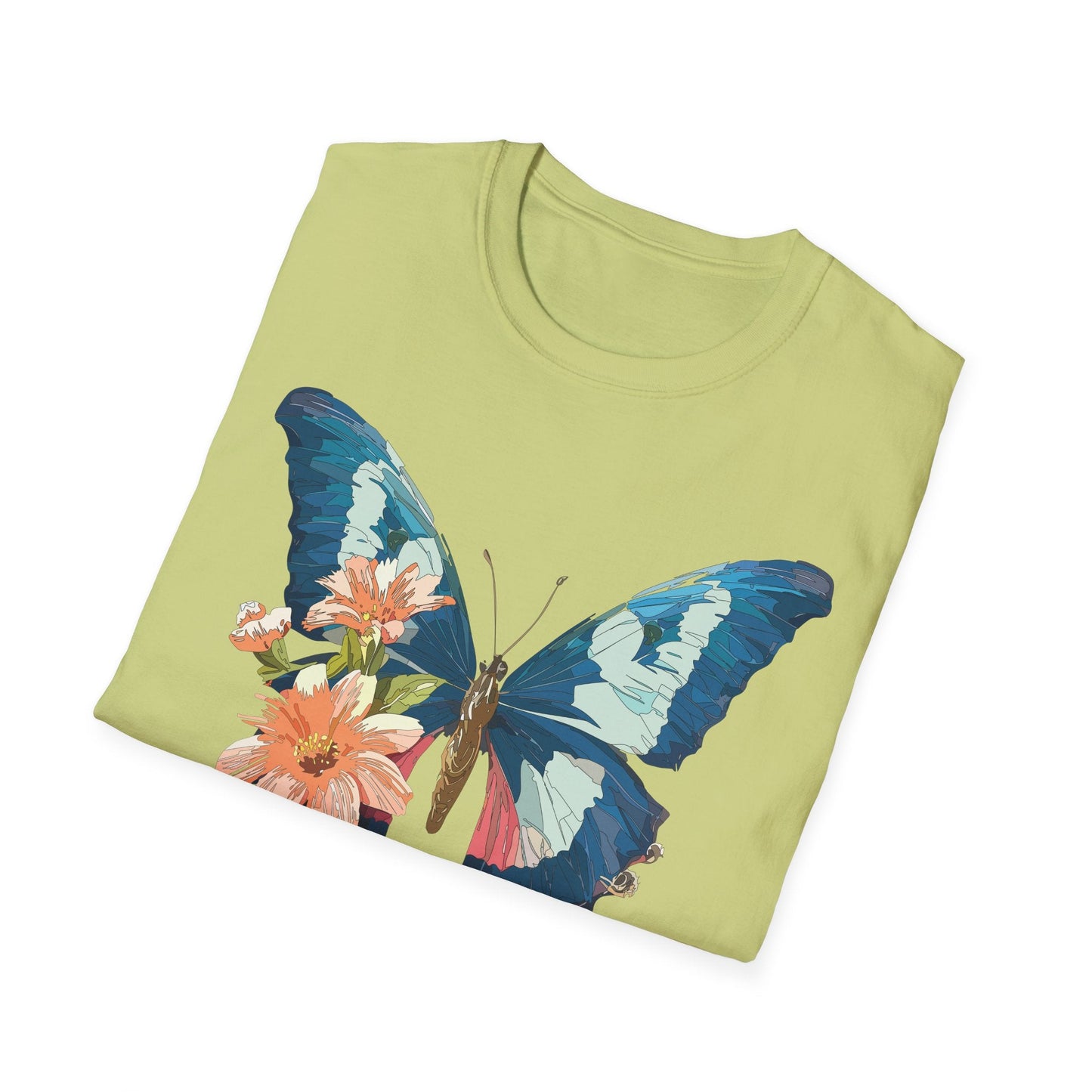 Butterfly Themed Unisex T Shirt Monarch Design Softstyle 64000 100 Cotton Tee For Everyday Comfort
