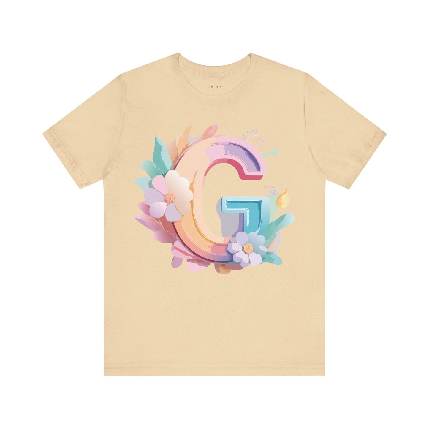 Letter G Shirt Unisex Graphic Tee With Vintage Inspired Artwork Adelpha Premium Tee