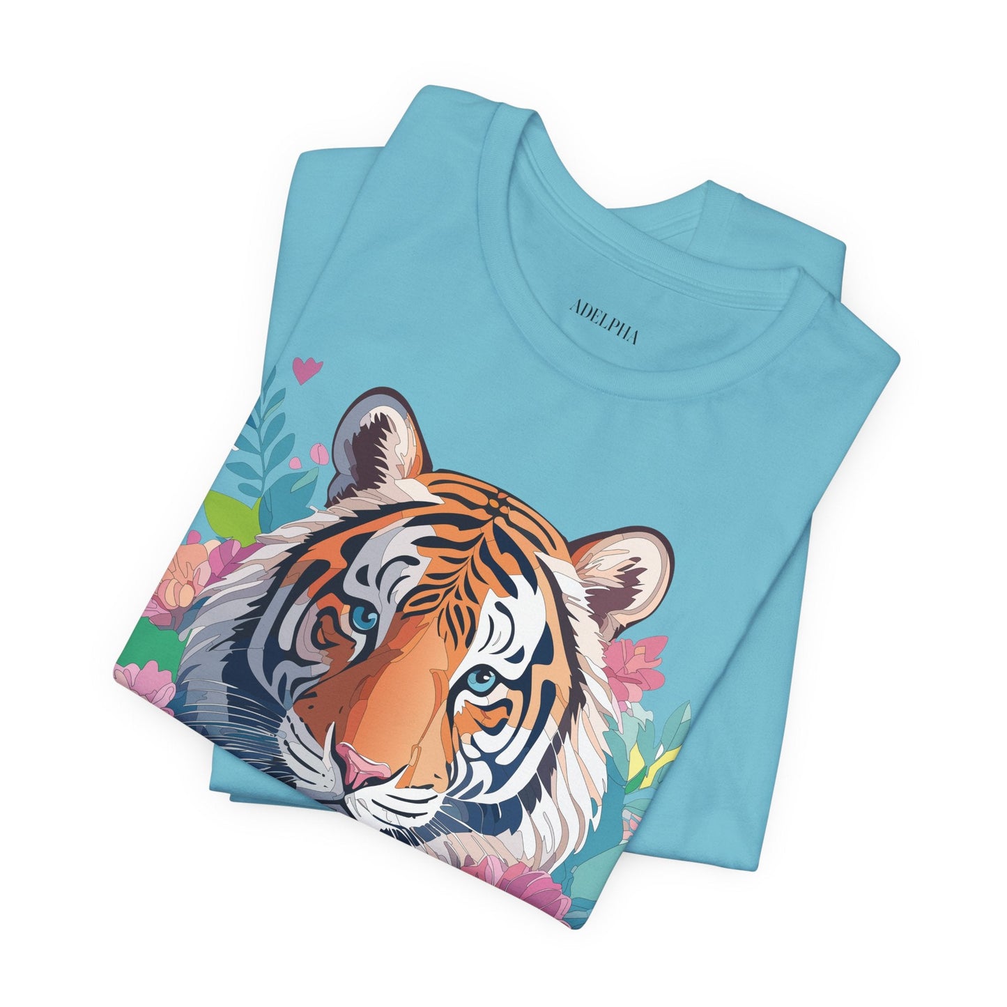 Tiger Graphic Unisex 100 Cotton Vintage Art with Animal Tee 2