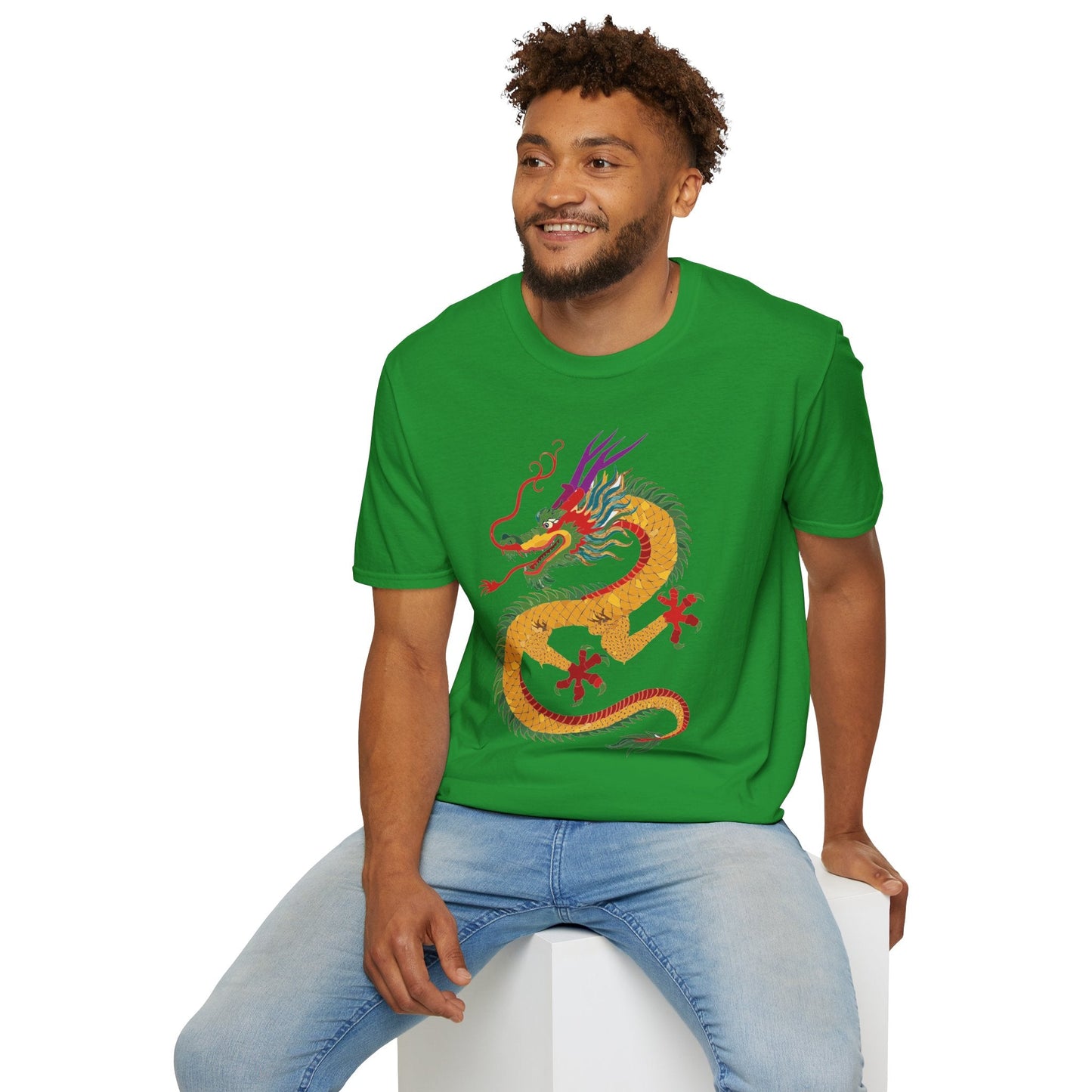 Dragon T Shirt Unisex Dragon Shirt Animal Design Softstyle Ring Spun Cotton Tee Comfort