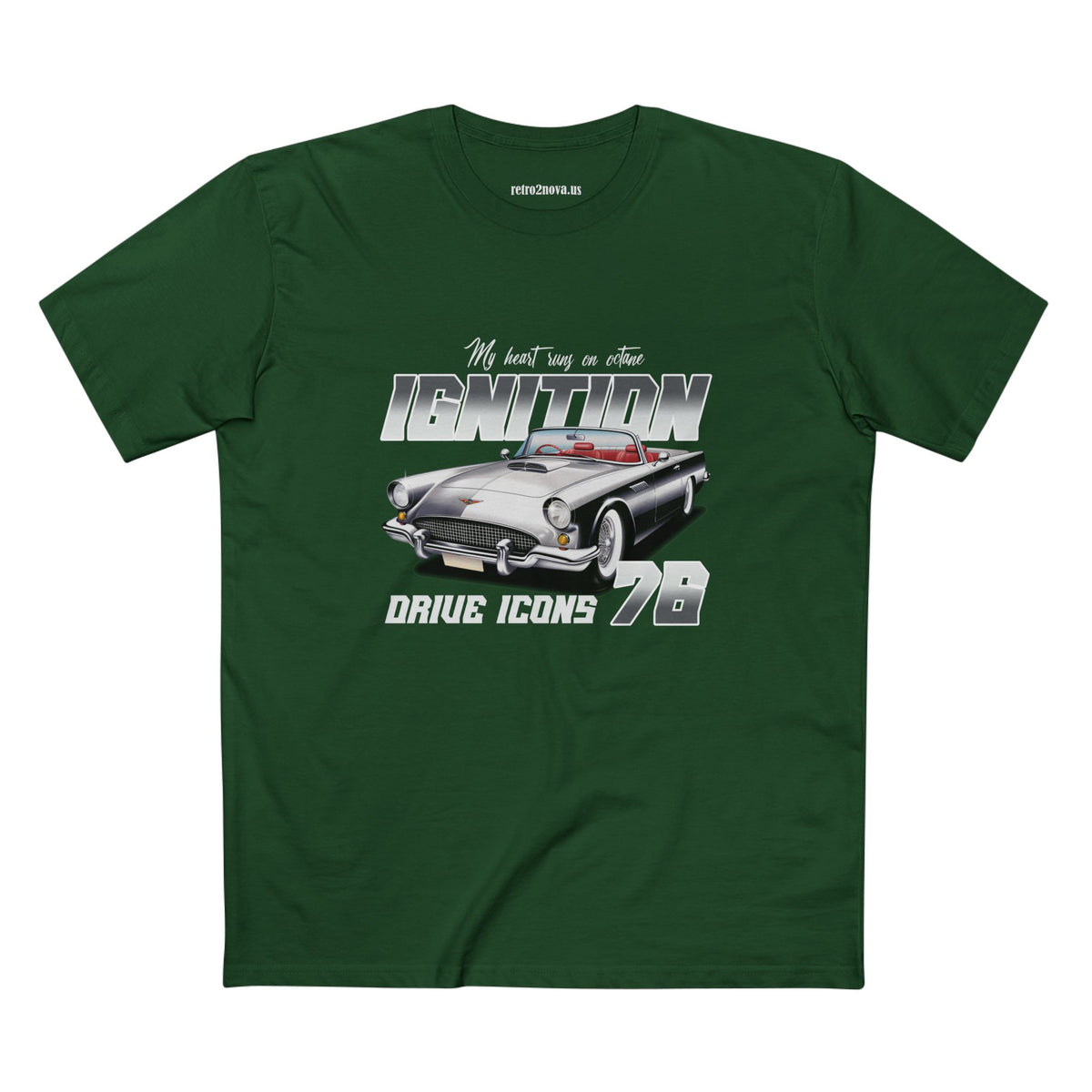 Retro Car Vintage Graphic Tee Staple Unisex 100 Cotton Tee Shirt - RC-11