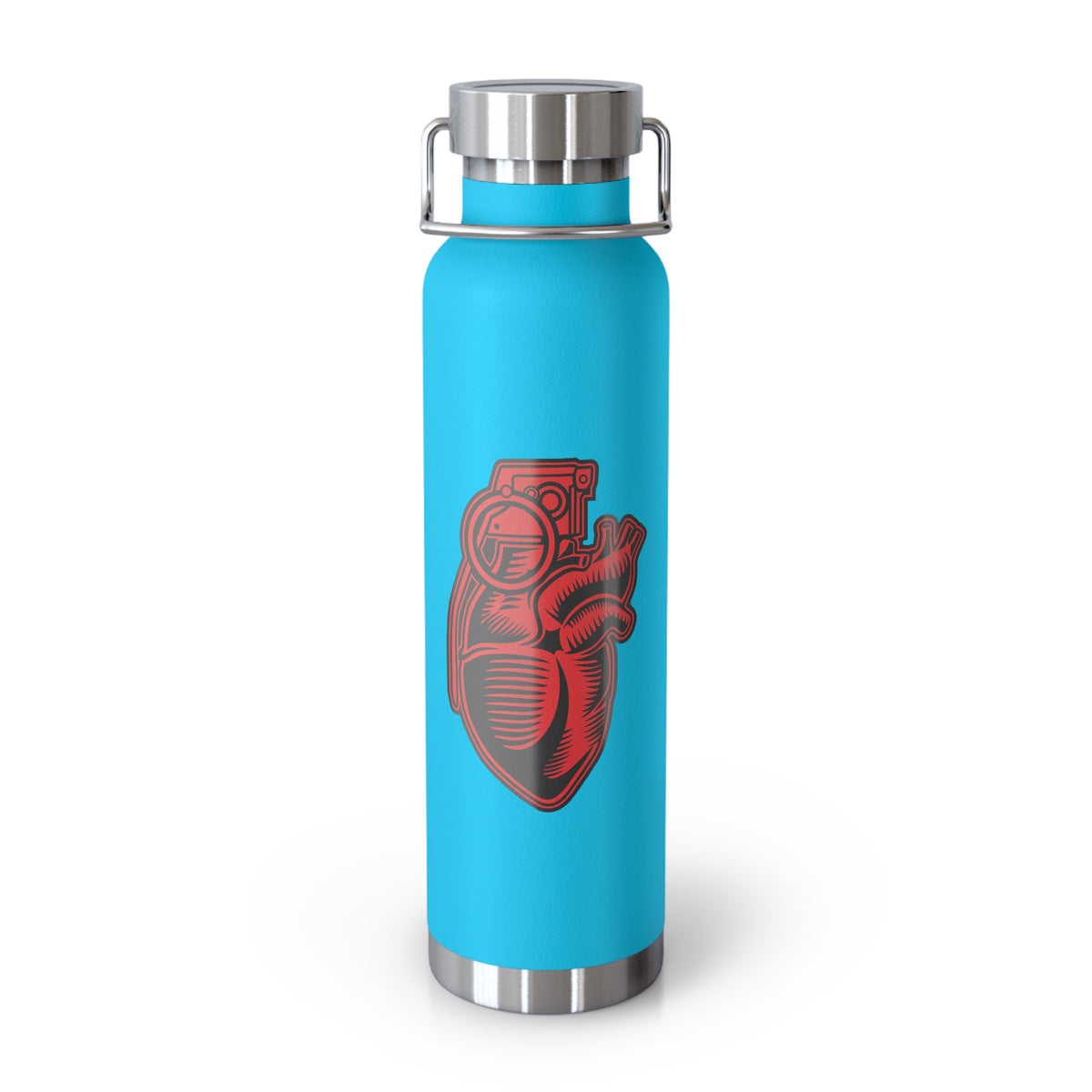 22oz Copper Insulated Water Bottle with Cartoon Design - CV89