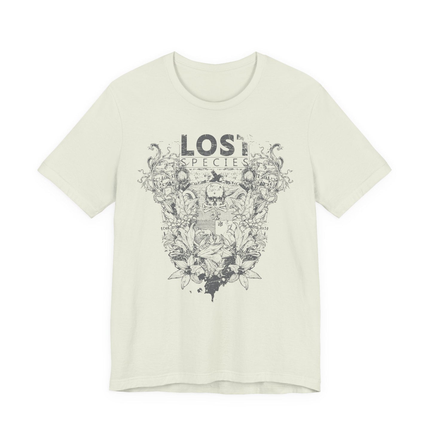 Lost Species Tee Floral Wildlife Illustration Rock Band T-Shirt A-7