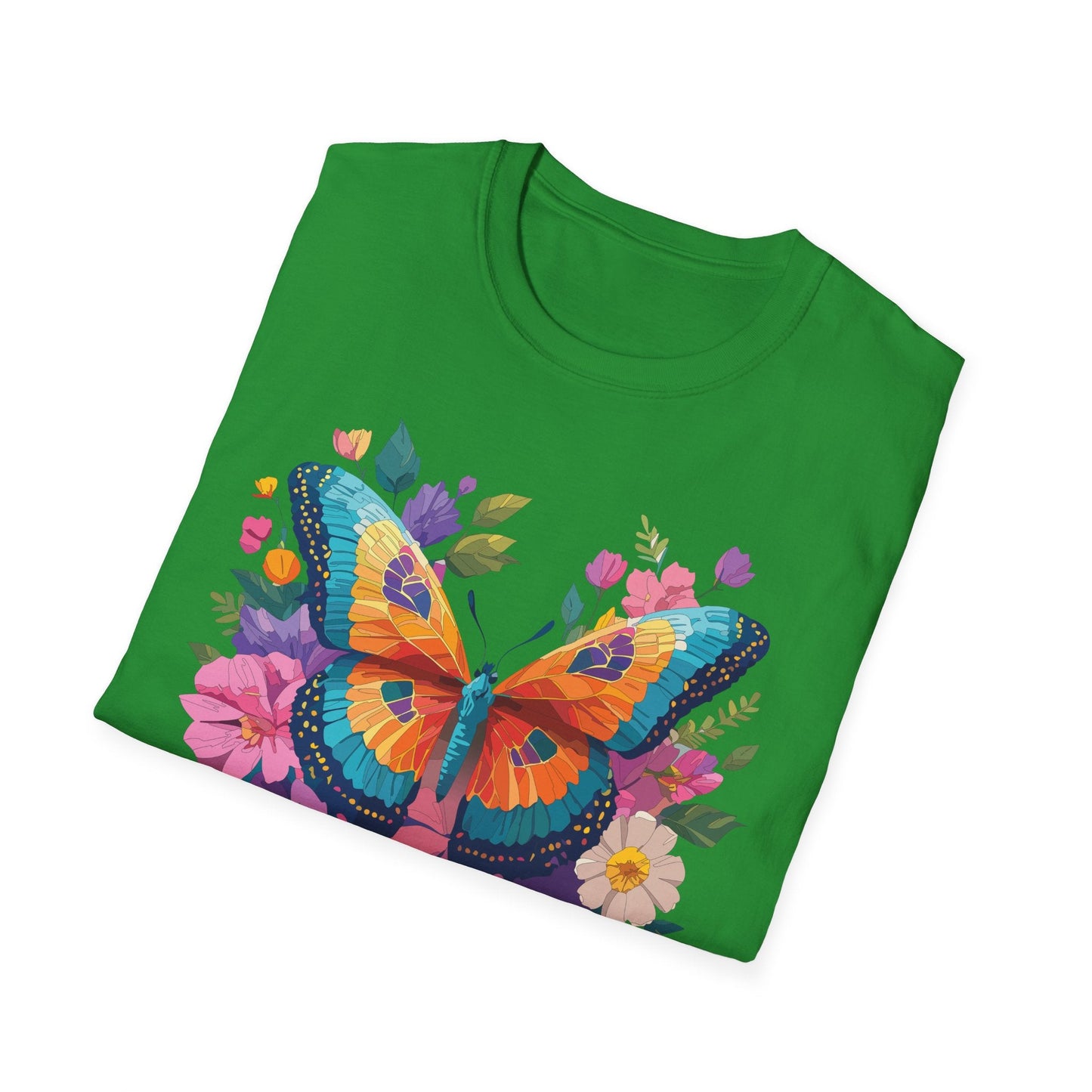 Butterfly Themed Unisex Softstyle T Shirt 100 Cotton Monarch Design Tee Gildan 64000