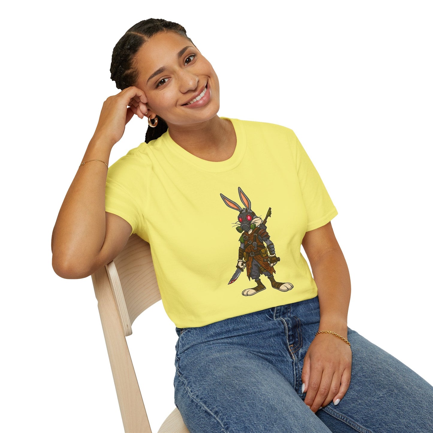 Bugs Bunny T Shirt Unisex Cartoon Tee 100 Percent Cotton Softstyle 64000 With Classic Animation Art