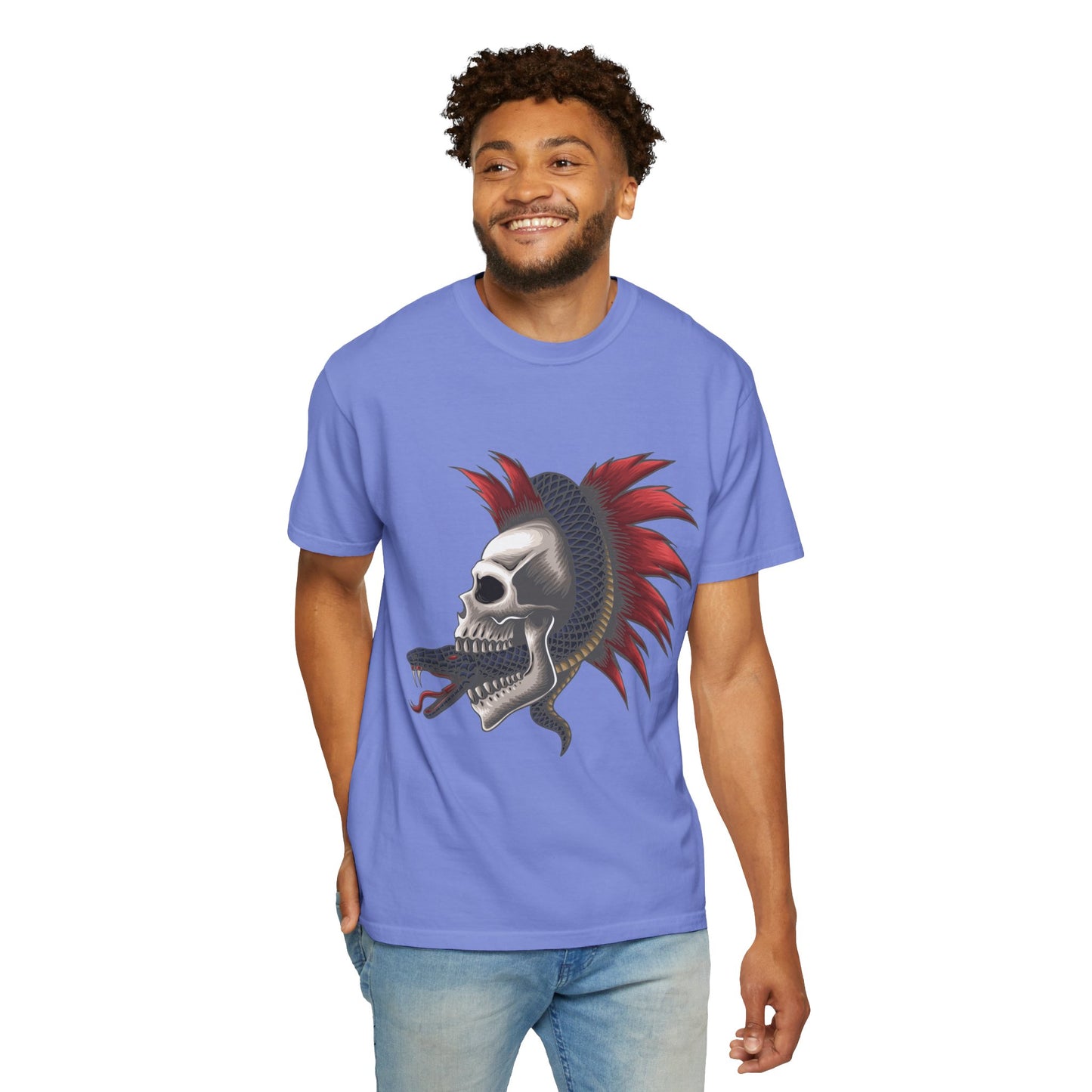 Unisex Cotton Tee Shirt with Skull