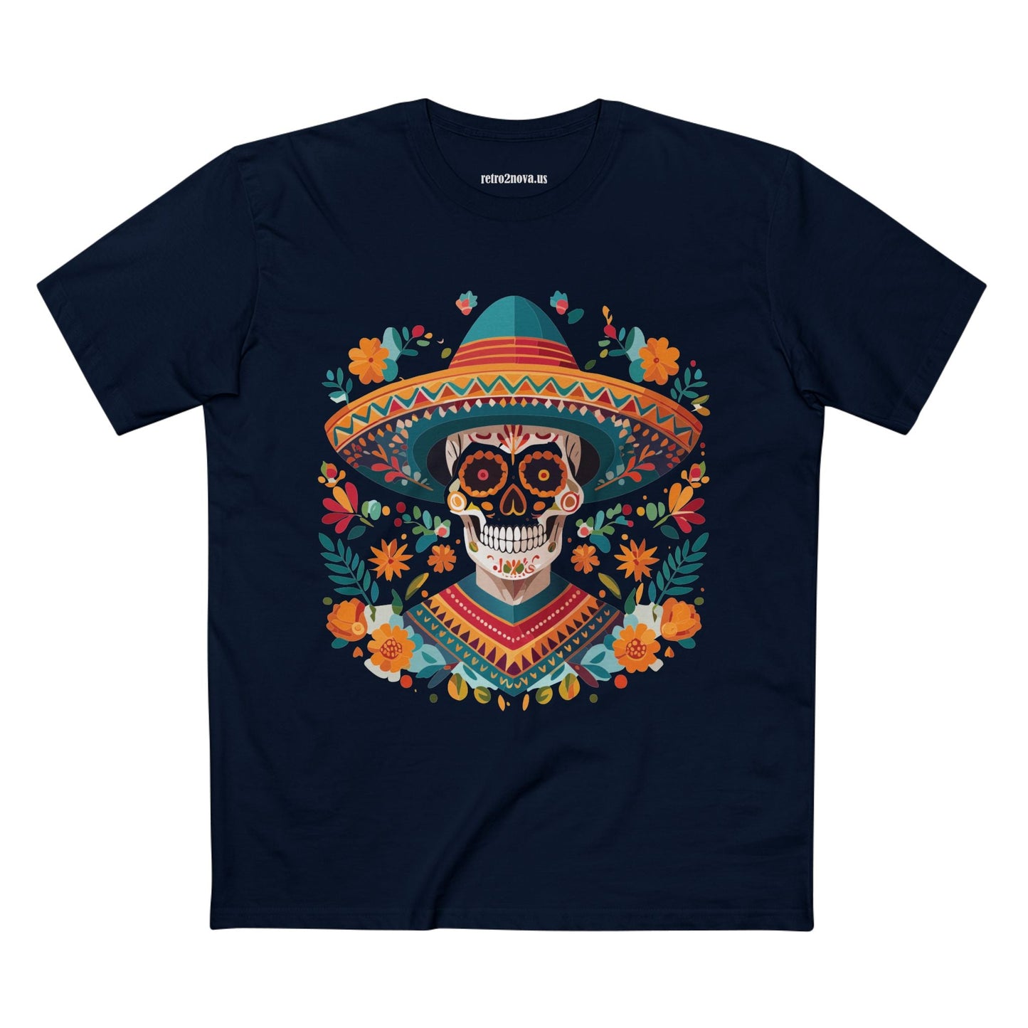 Skull Shirt Skeleton Tee Unisex Premium Cotton Art Design SS 40 Retro2Nova Collection