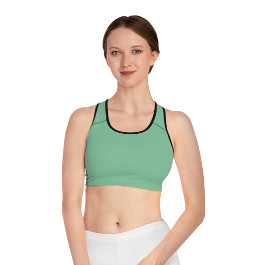 Green Color Sports Bra, Green Sports Bra 7