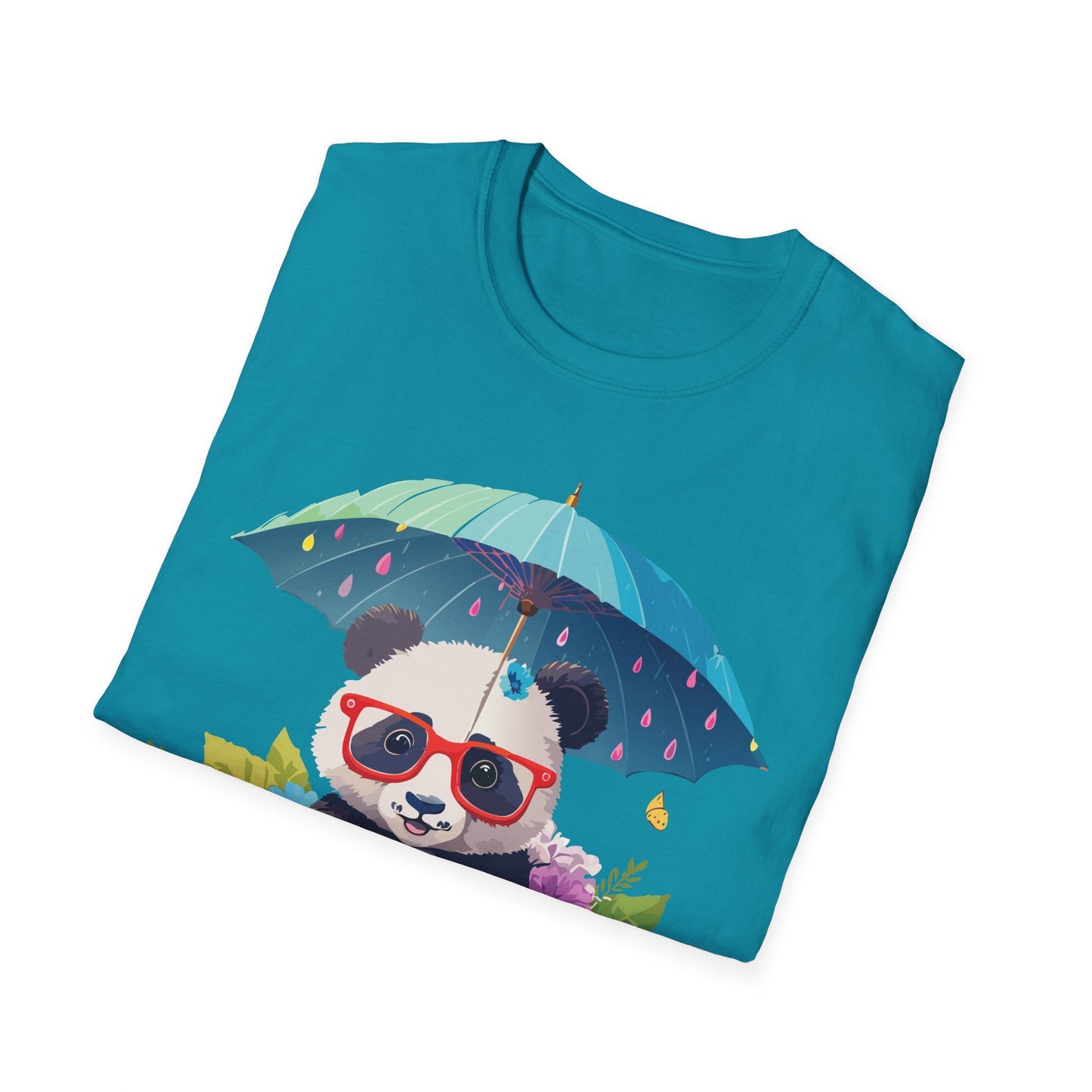 Panda Shirt Unisex Tee 100 Percent Ring Spun Cotton Softstyle Gildan 64000 Animal Print