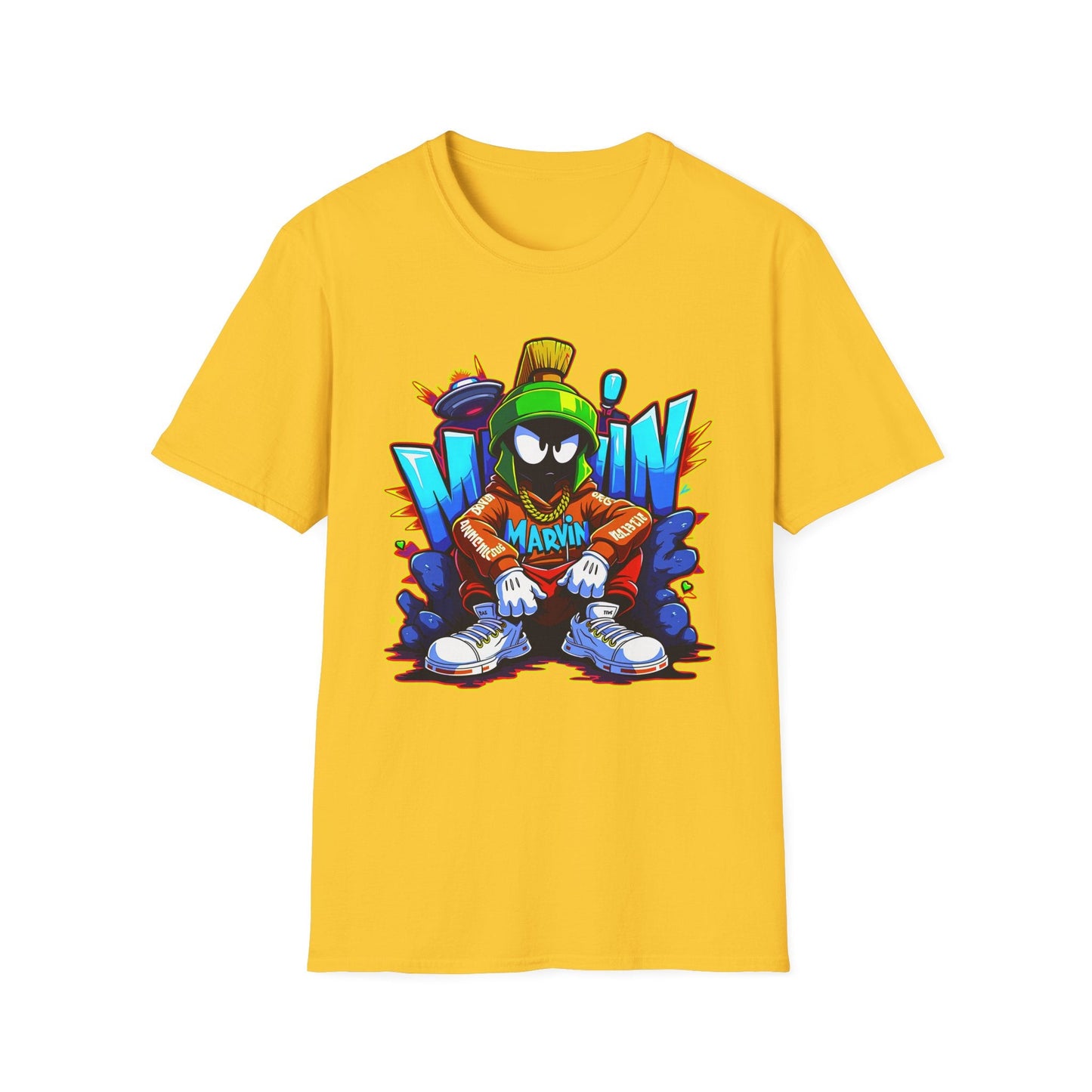 Unisex Cartoon T Shirt With Funny Animals Animation Graphic Gildan Softstyle 64000