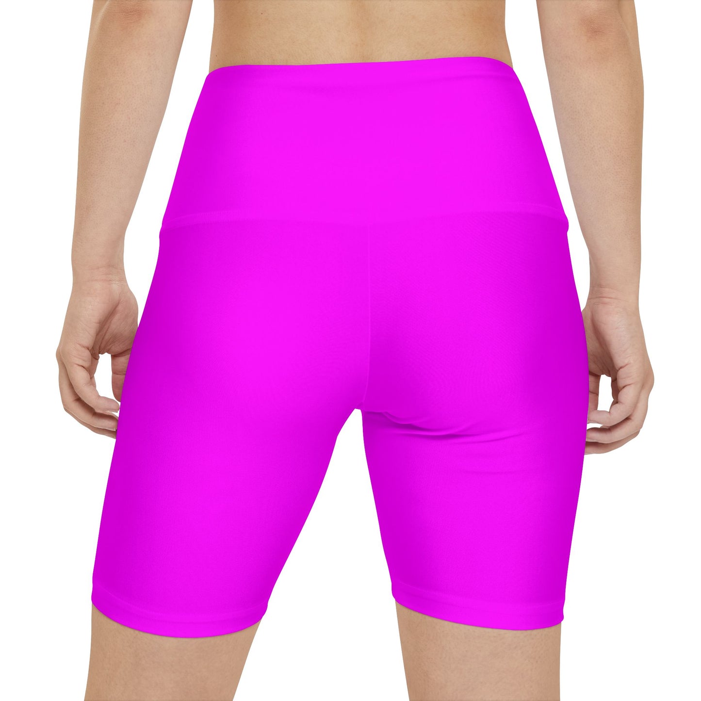 Magenta High-Rise Pink Biker Shorts — Women's Workout Activewear