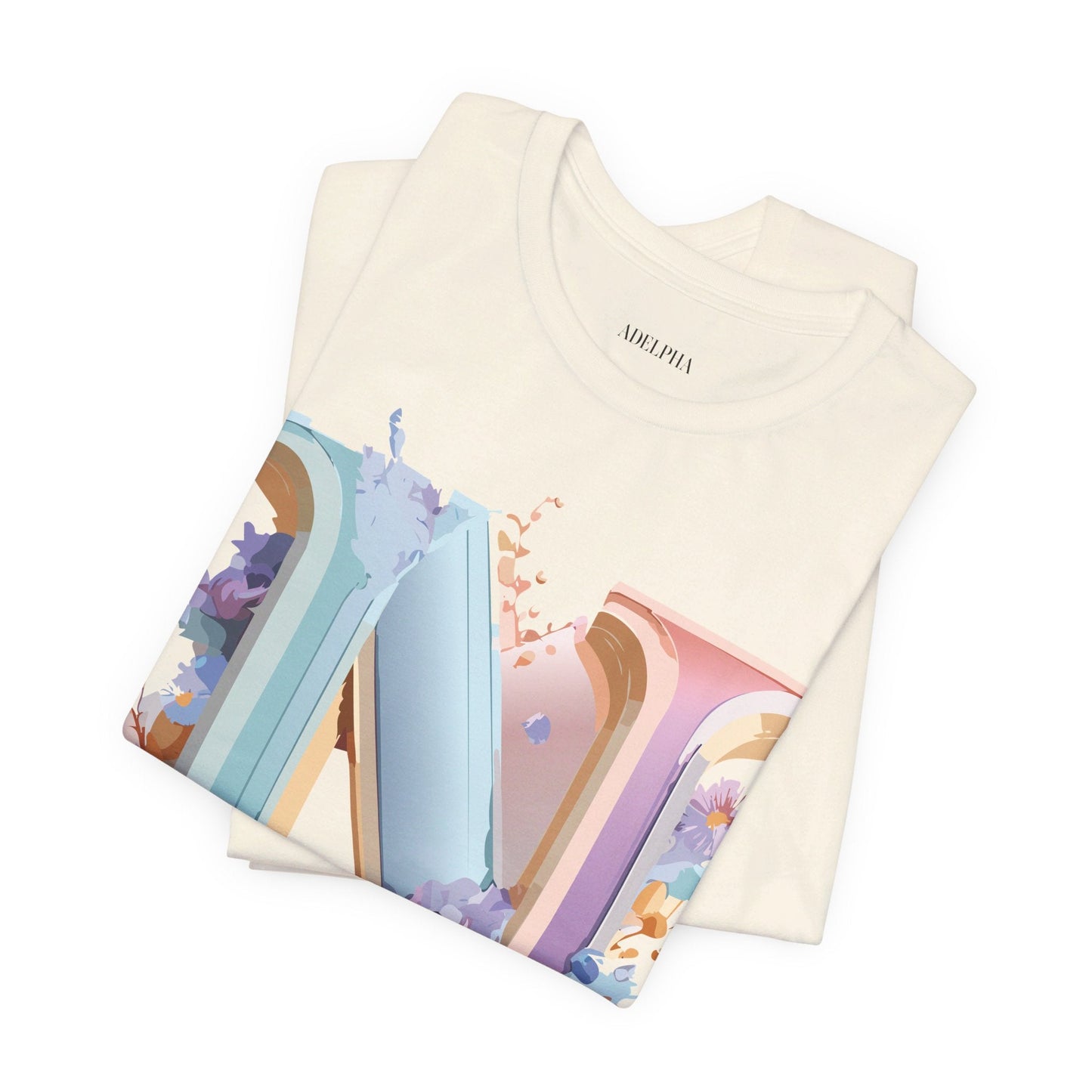 Letter N Shirt Unisex Graphic Tee Adelpha Vintage Inspired Artwork Short Sleeve Premium Cotton