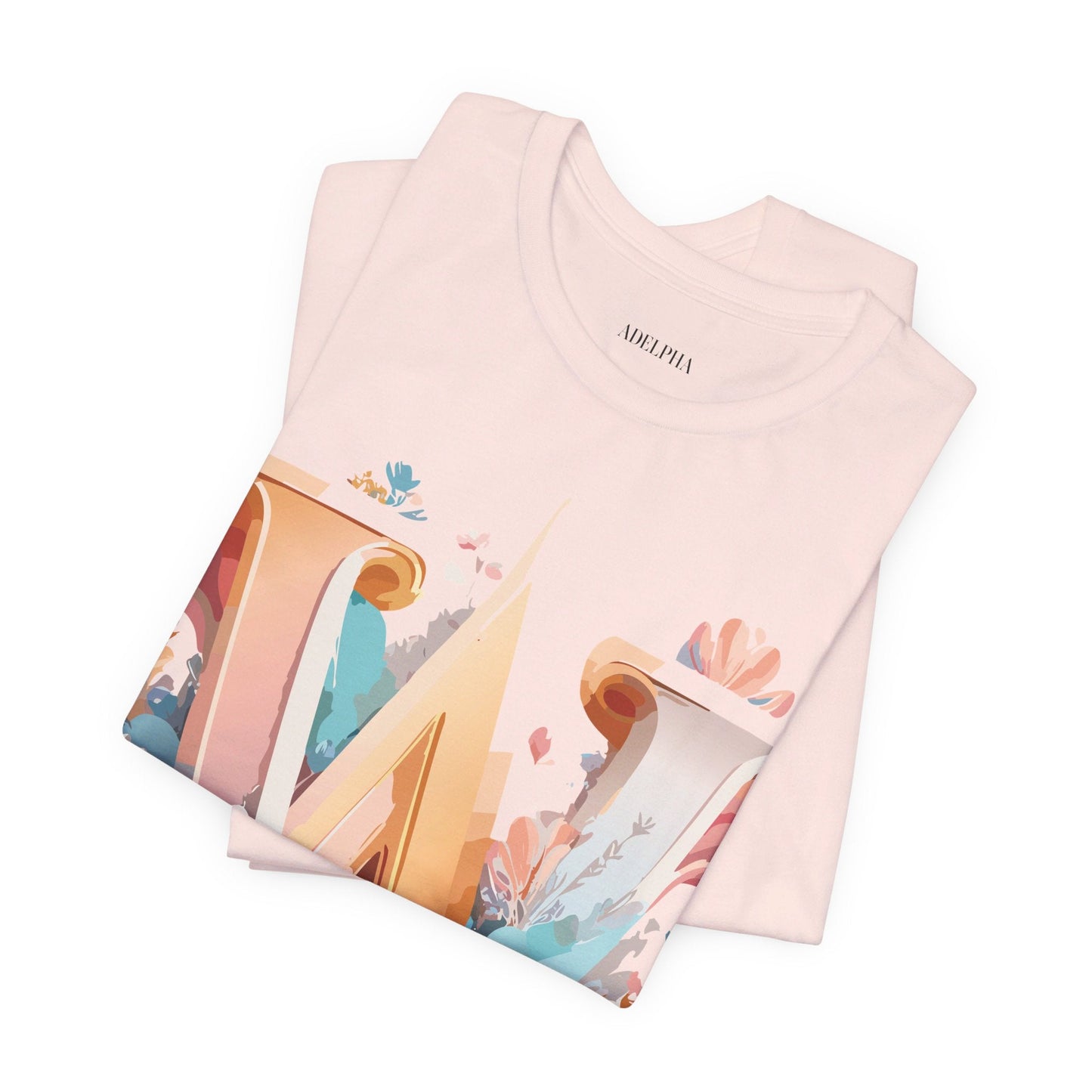 Letter W Shirt Graphic Tee Unisex Jersey Short Sleeve Vintage Inspired Art Adelpha Design