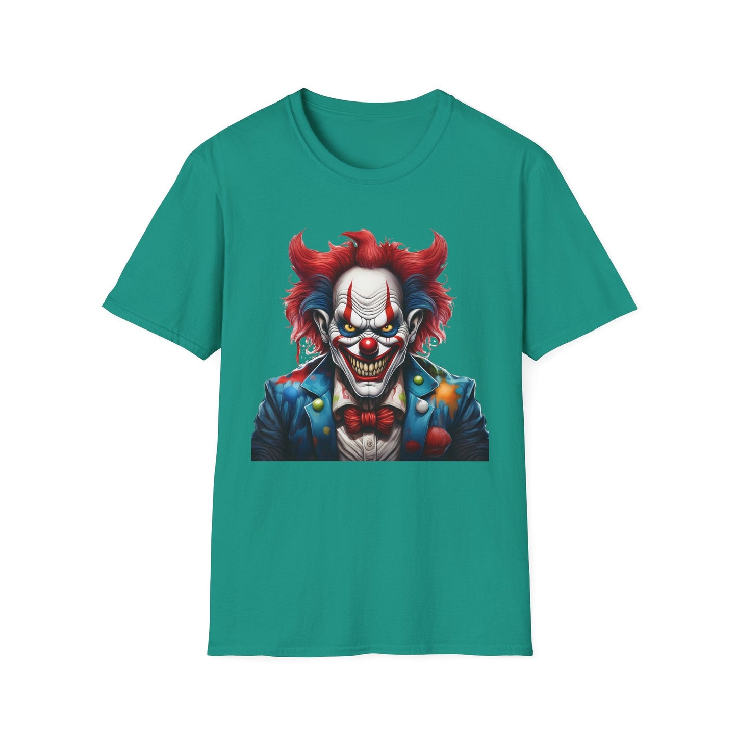 Unisex Clown Shirt With Funny Man Circus Print Tee Gildan Softstyle 64000 Classic Comfort Wear