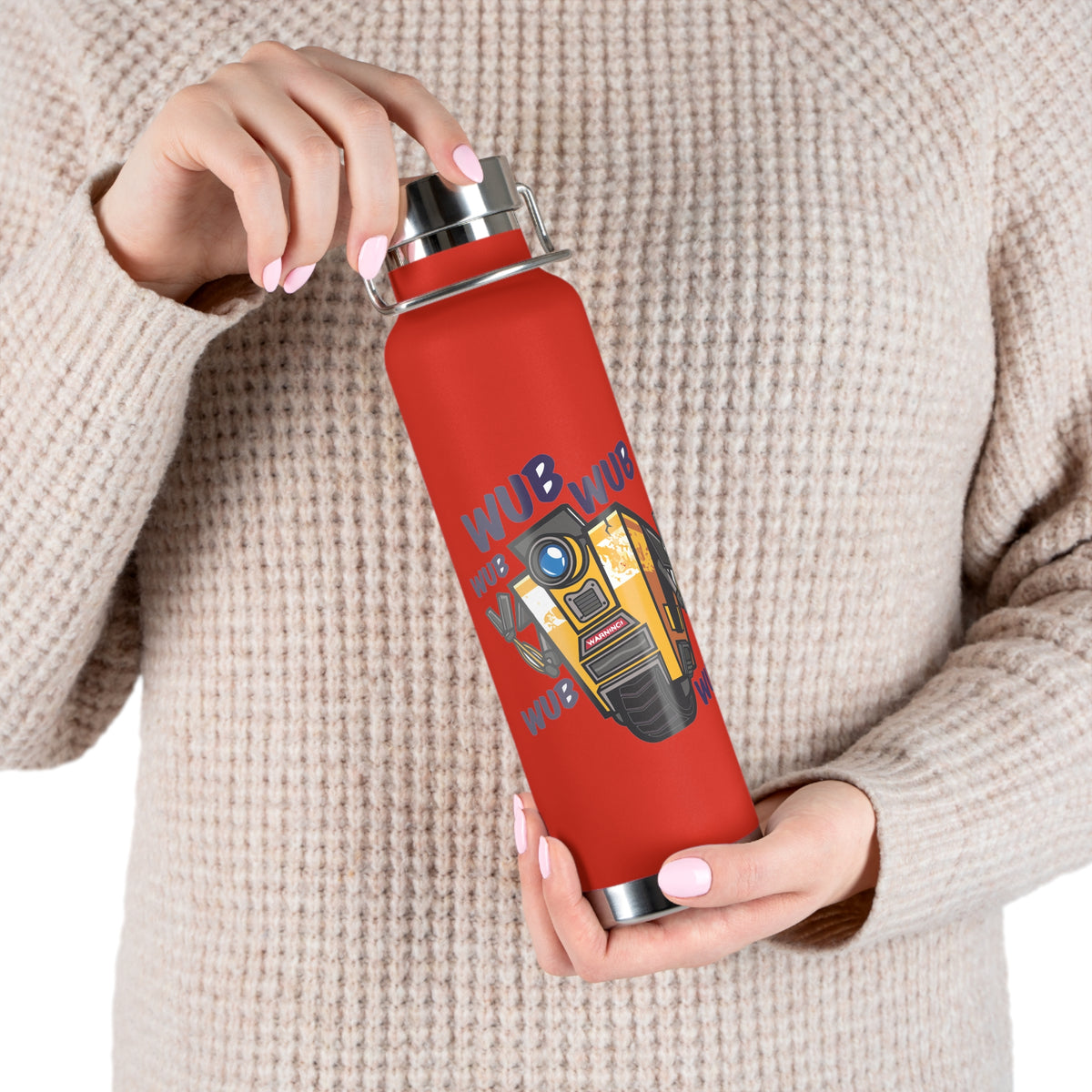 22oz Copper Insulated Water Bottle with Cartoon Design - CV63