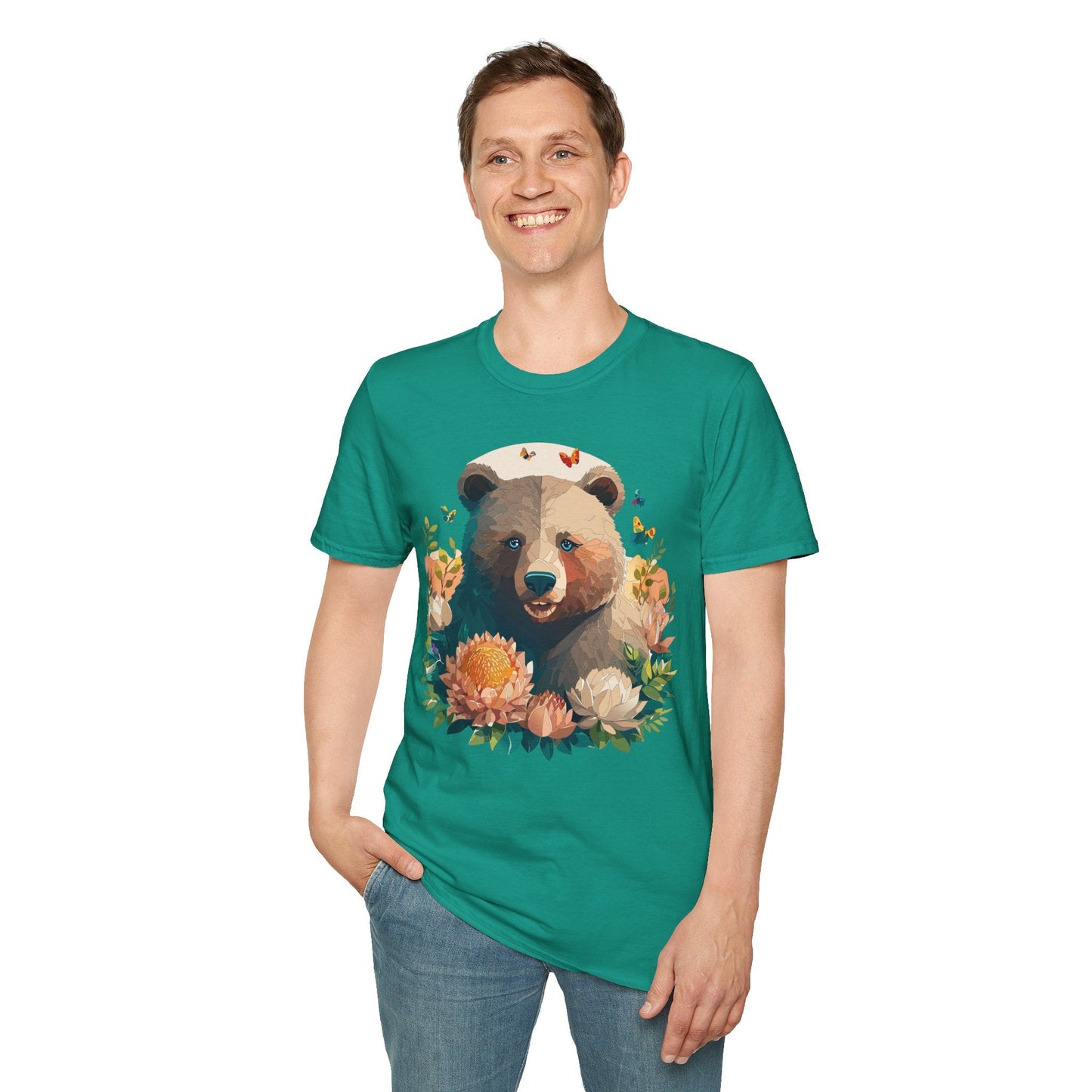 Bear T Shirt Unisex Teddy Bear Shirt Softstyle 100 Percent Ring Spun Cotton Tee Essentials