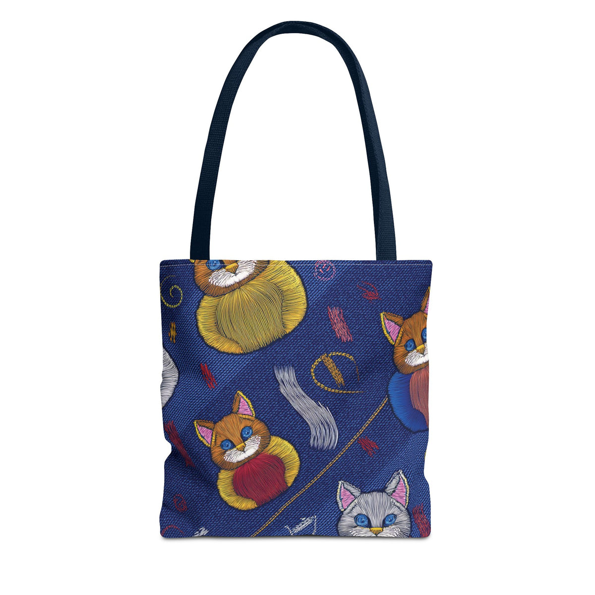 Denim Fabric Imitation Print Unisex Canvas Bag Poly Spun 3 Sizes Tote Bag 190-7