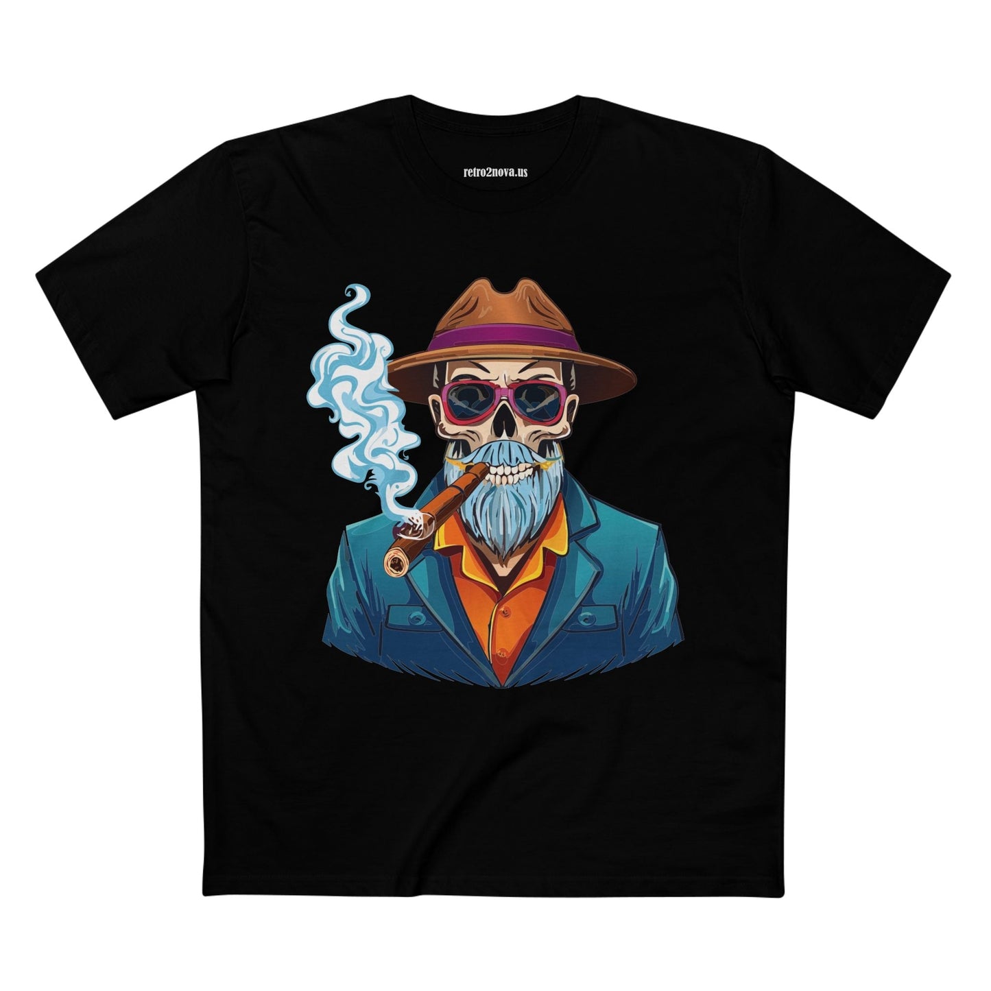 Skull Shirt Skeleton Tee Unisex Premium Cotton Art Design Original By Retro2Nova Exclusive Collection
