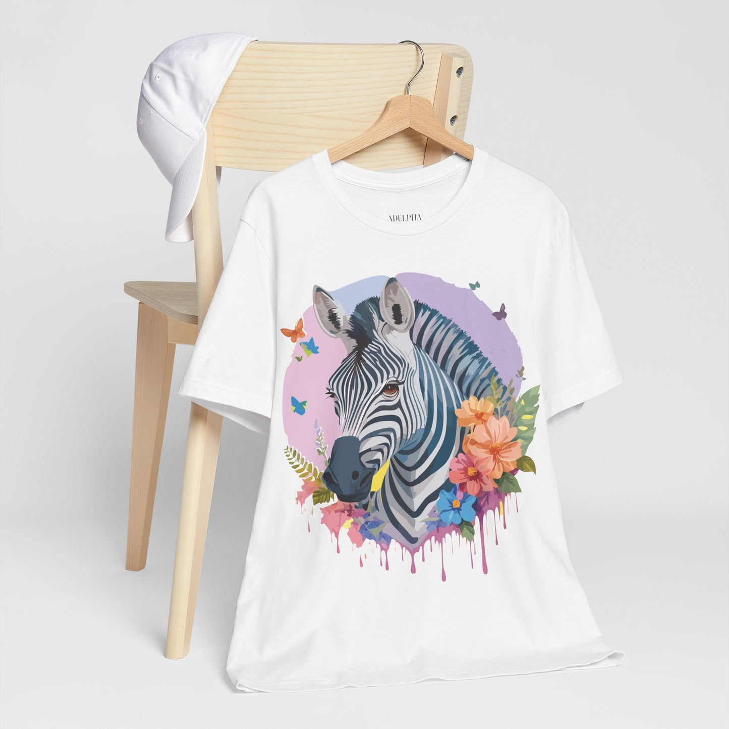 Zebra Graphic Unisex 100 Cotton Vintage Animal Art T-Shirt 3