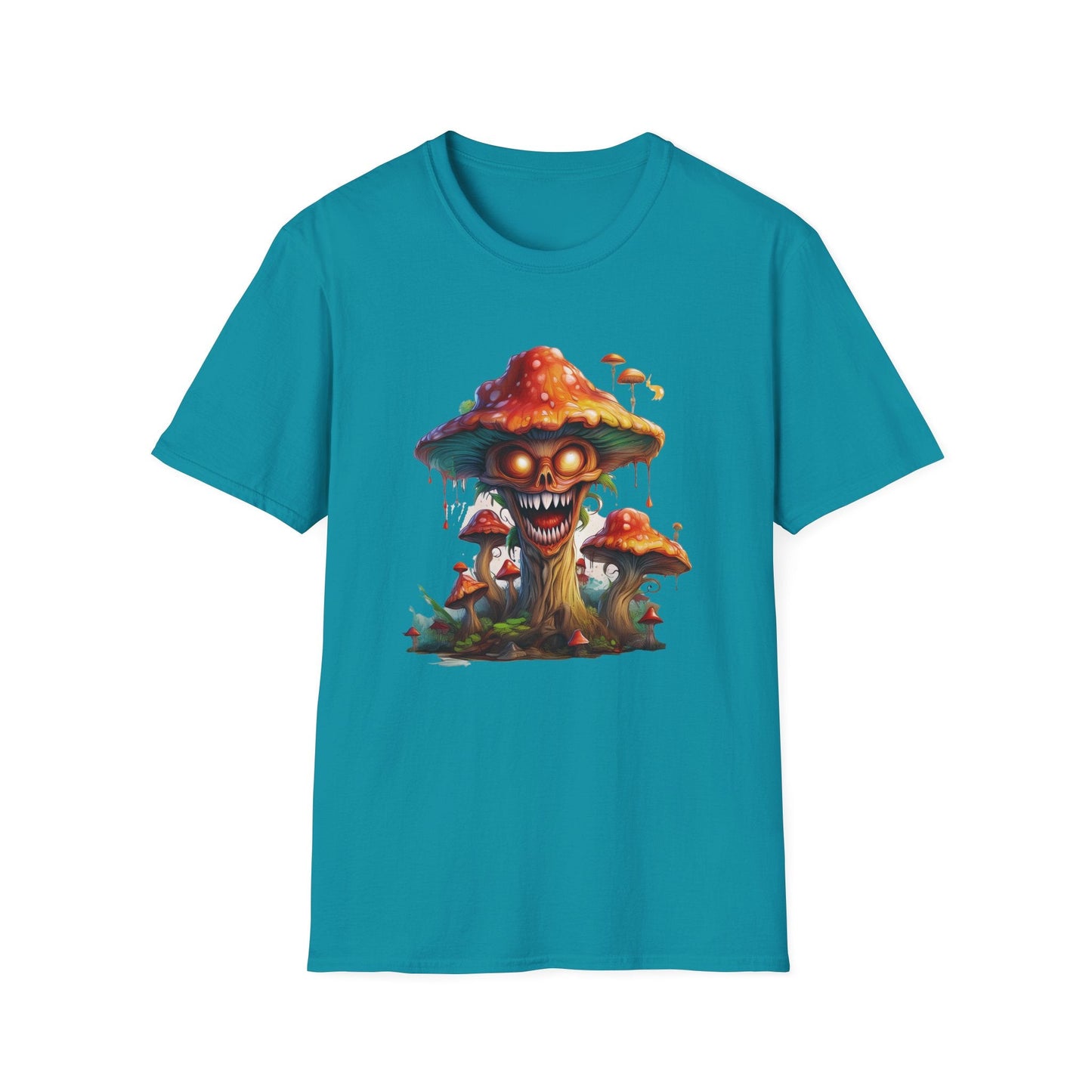 Mashroom Tee Shirt Unisex Softstyle 64000 100% Ring Spun Cotton with Funny Mushroom Artwork