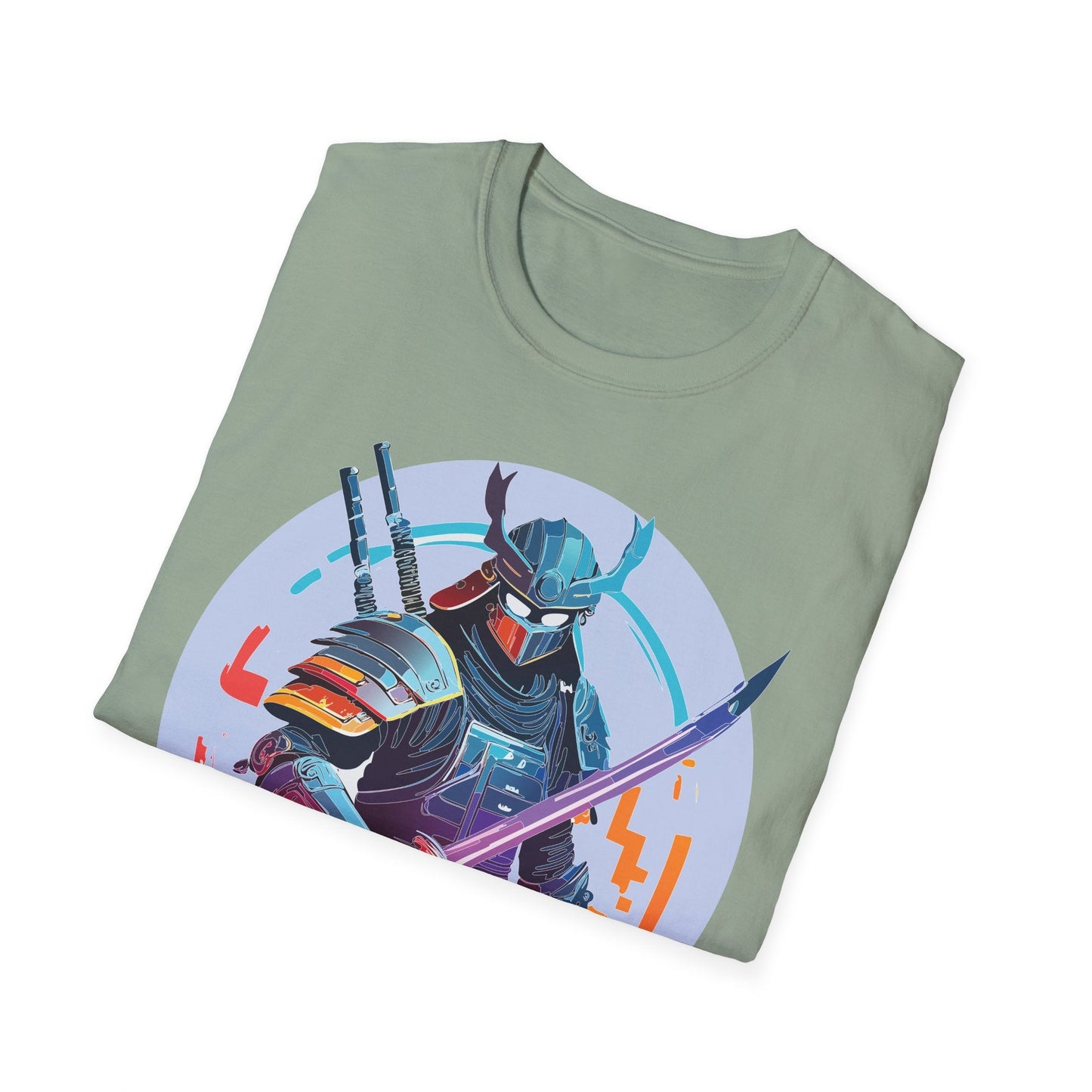 Samurai Shirt Unisex Softstyle Tee 100 Percent Ring Spun Cotton Light 4.5 Oz Graphic Gildan 64000