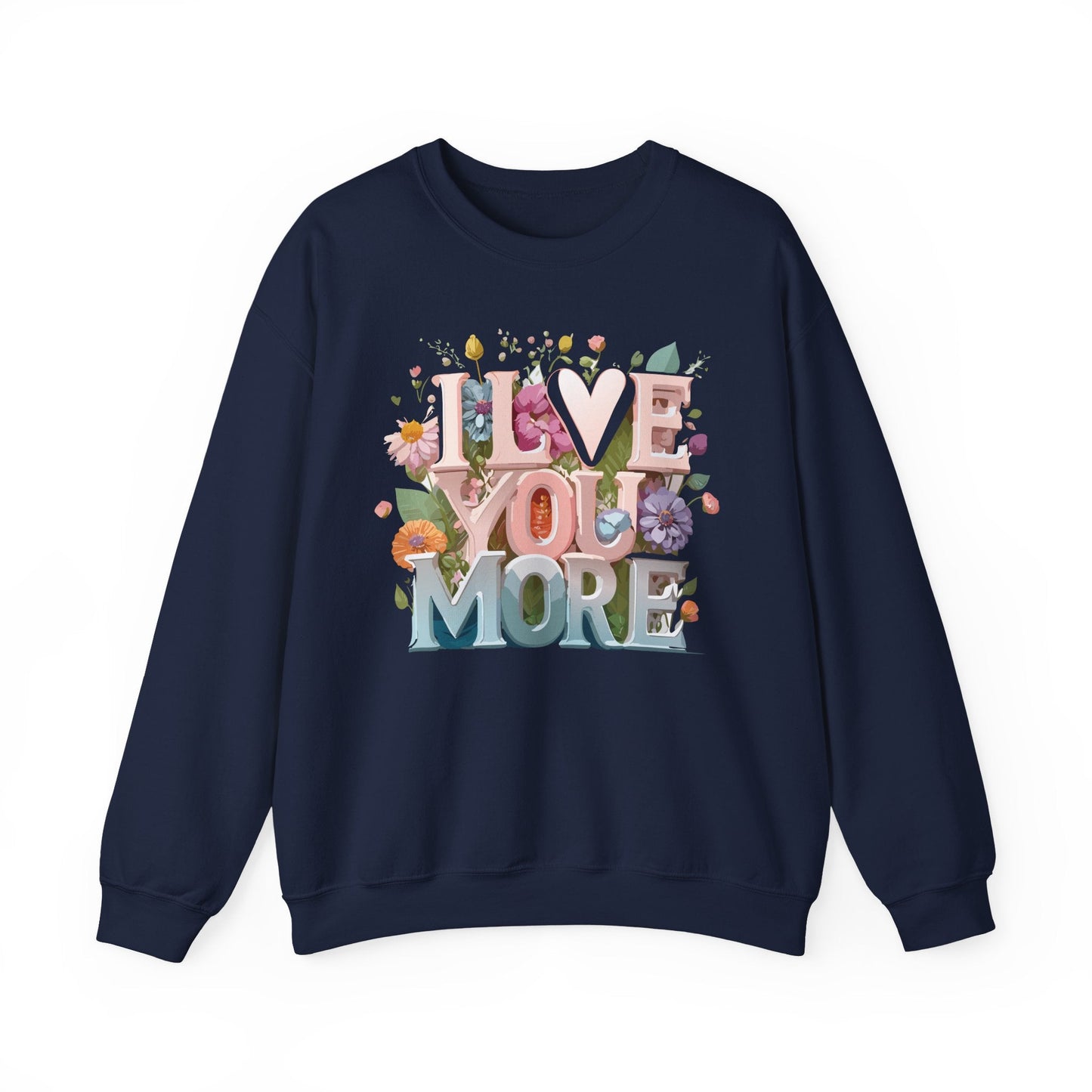 Floral Love Sweatshirt Unisex Crewneck Valentine Day Floral Print Cozy Winter Wear