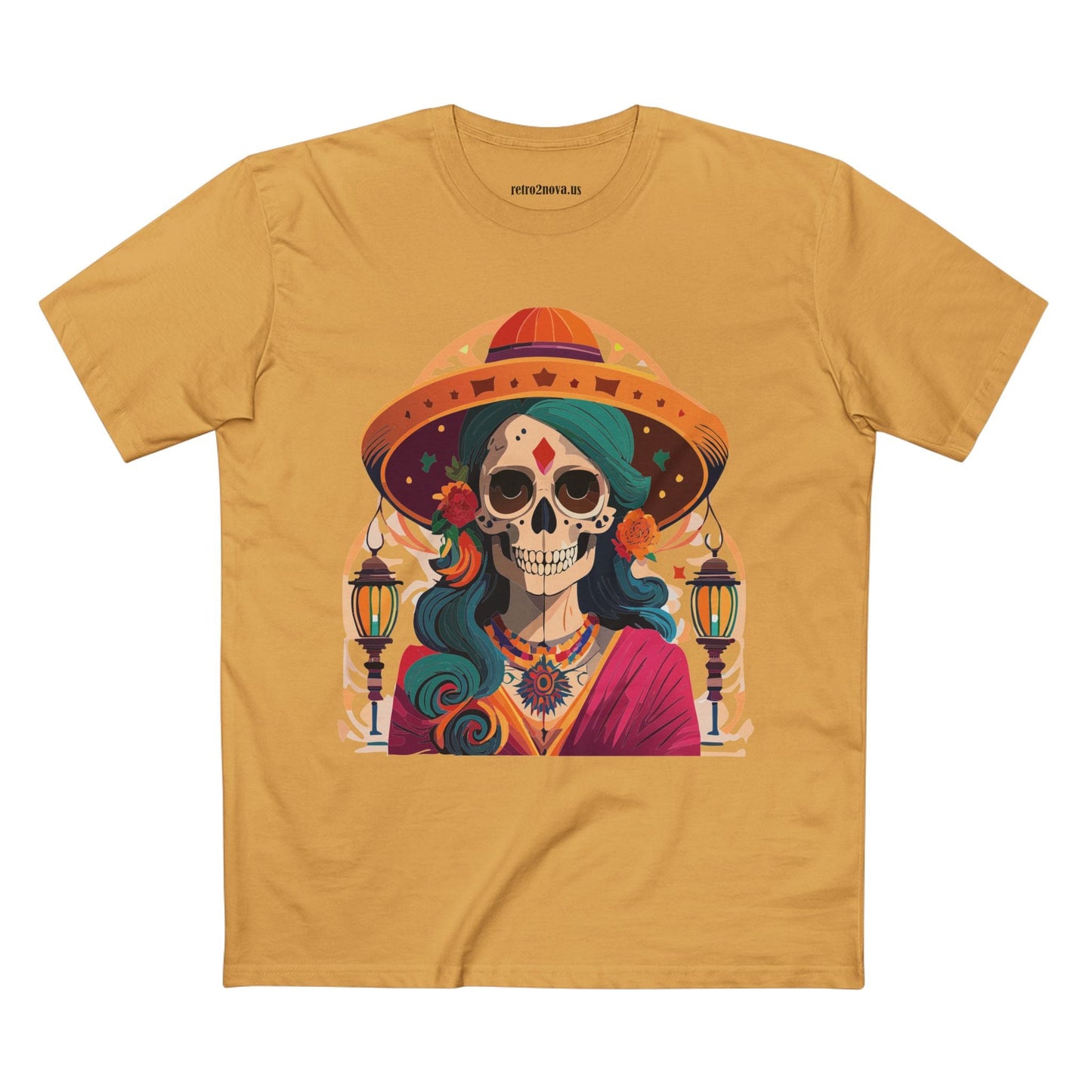Skull Shirt Skeleton Shirt Unisex Premium Cotton Tee With Original Art Design By Retro2Nova