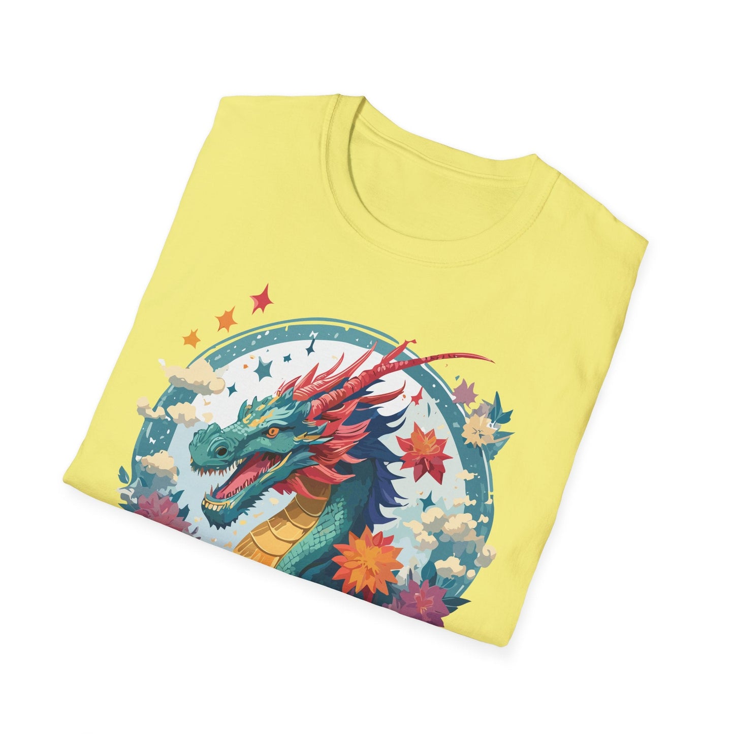 Dragon Graphic Unisex 100 Cotton Tee with Animal Artwork Design 3